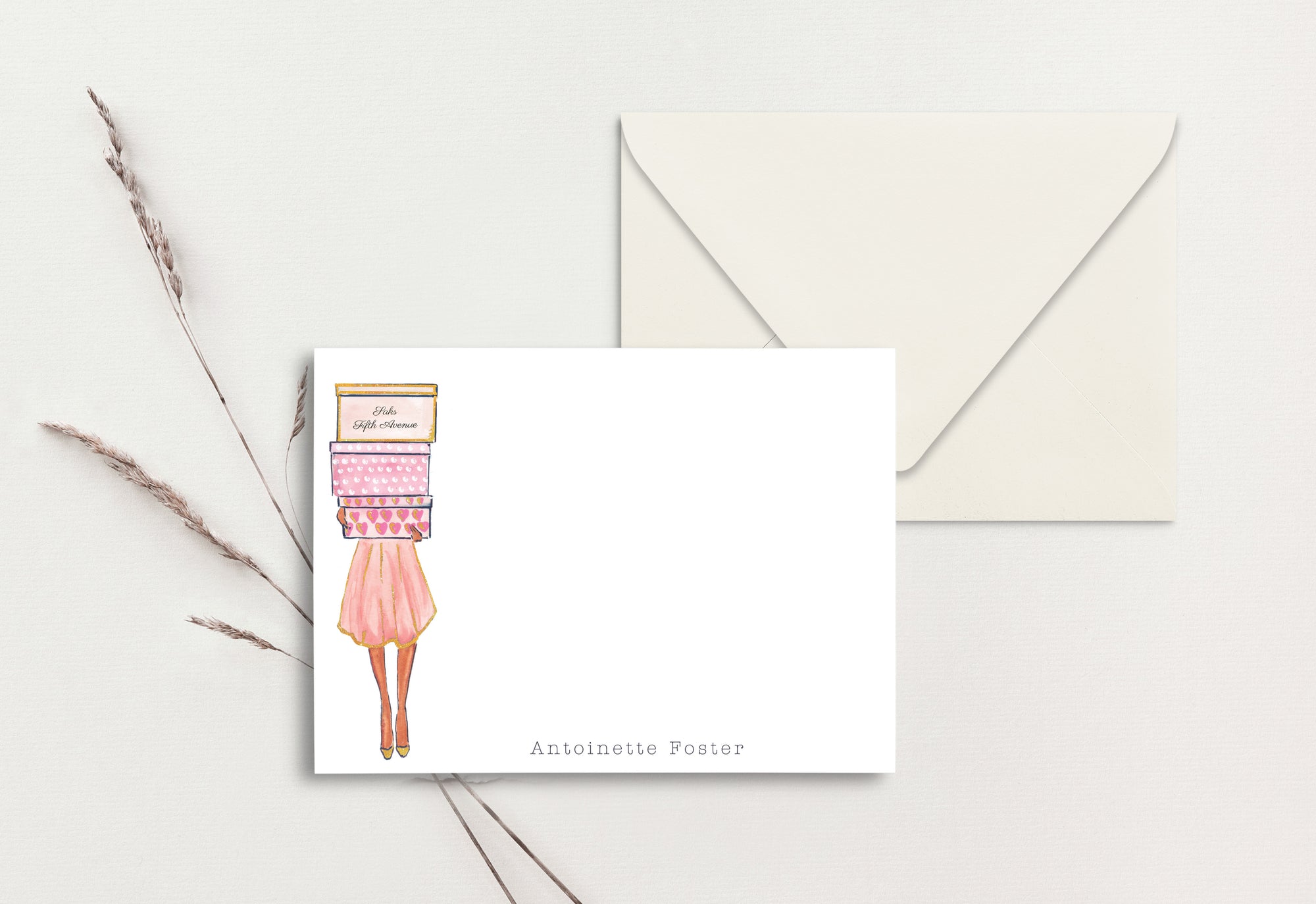 Custom Note Card (pack of 30) - Antoinette