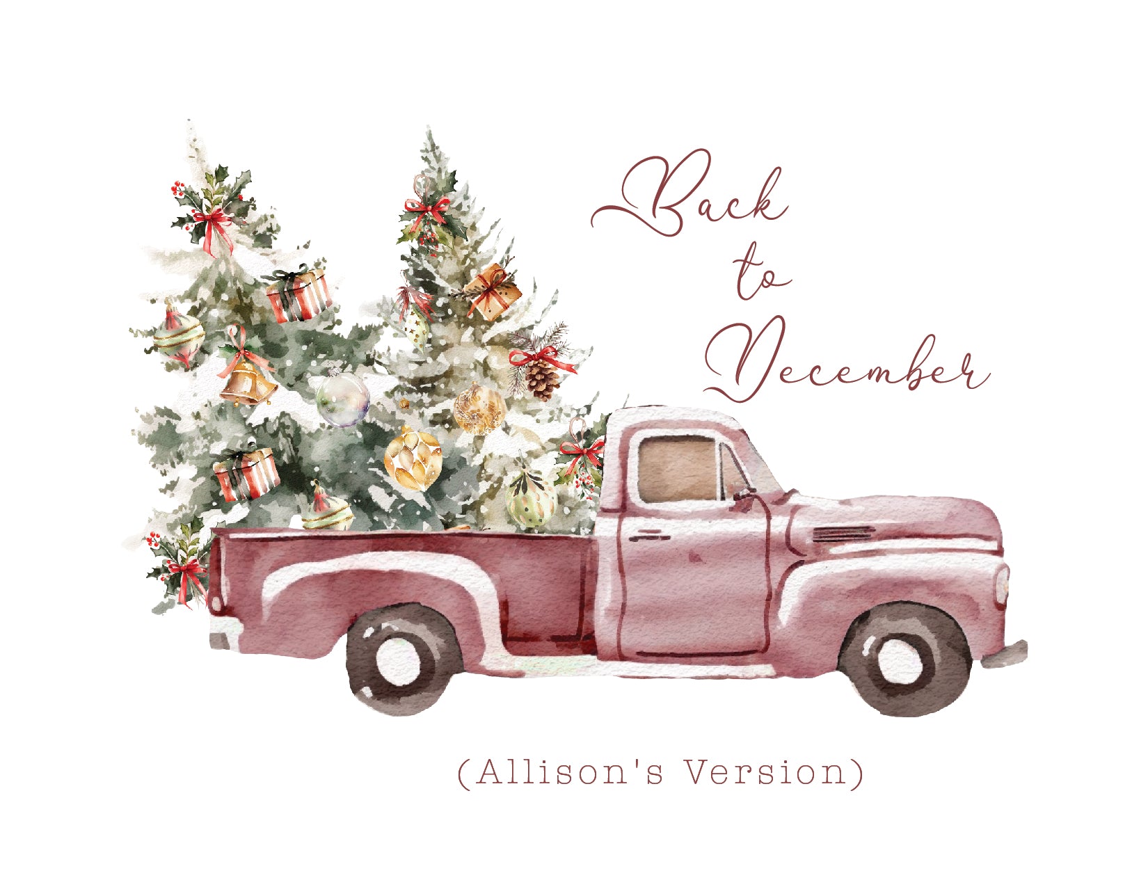 Custom Christmas Card (pack of 30) - Back to December