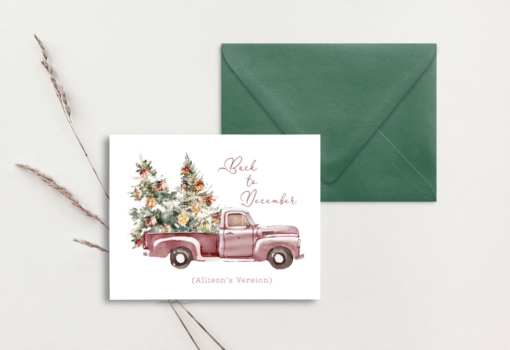 Custom Christmas Card (pack of 30) - Back to December