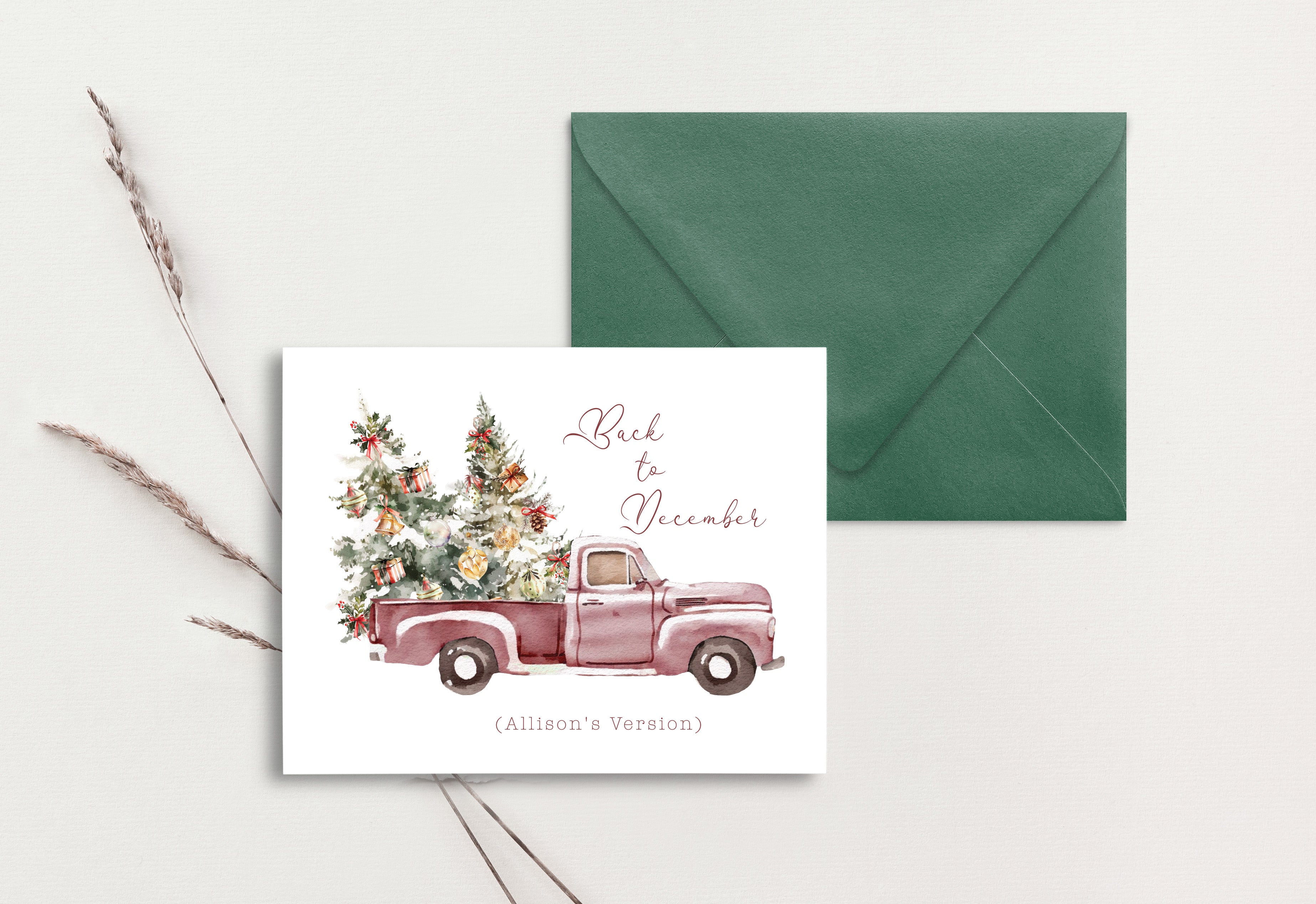 Custom Christmas Card (pack of 30) - Back to December