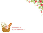 Custom Note Card (pack of 30) - Basket and Berries