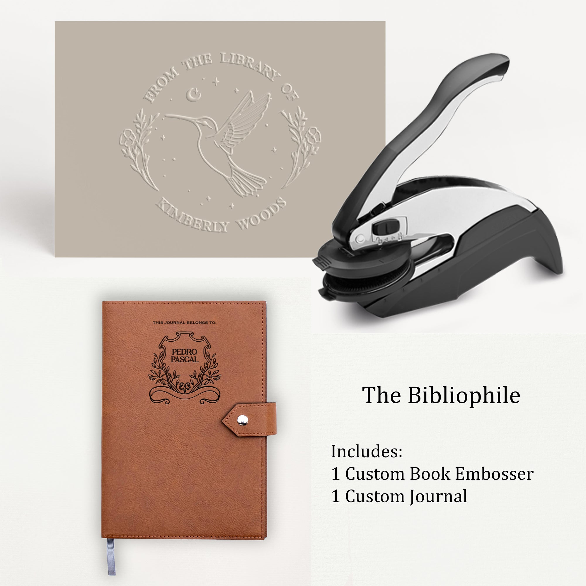 The Bibliophile (Book Embosser + Journal)