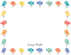 Custom Note Card (pack of 30) - Bird Pattern