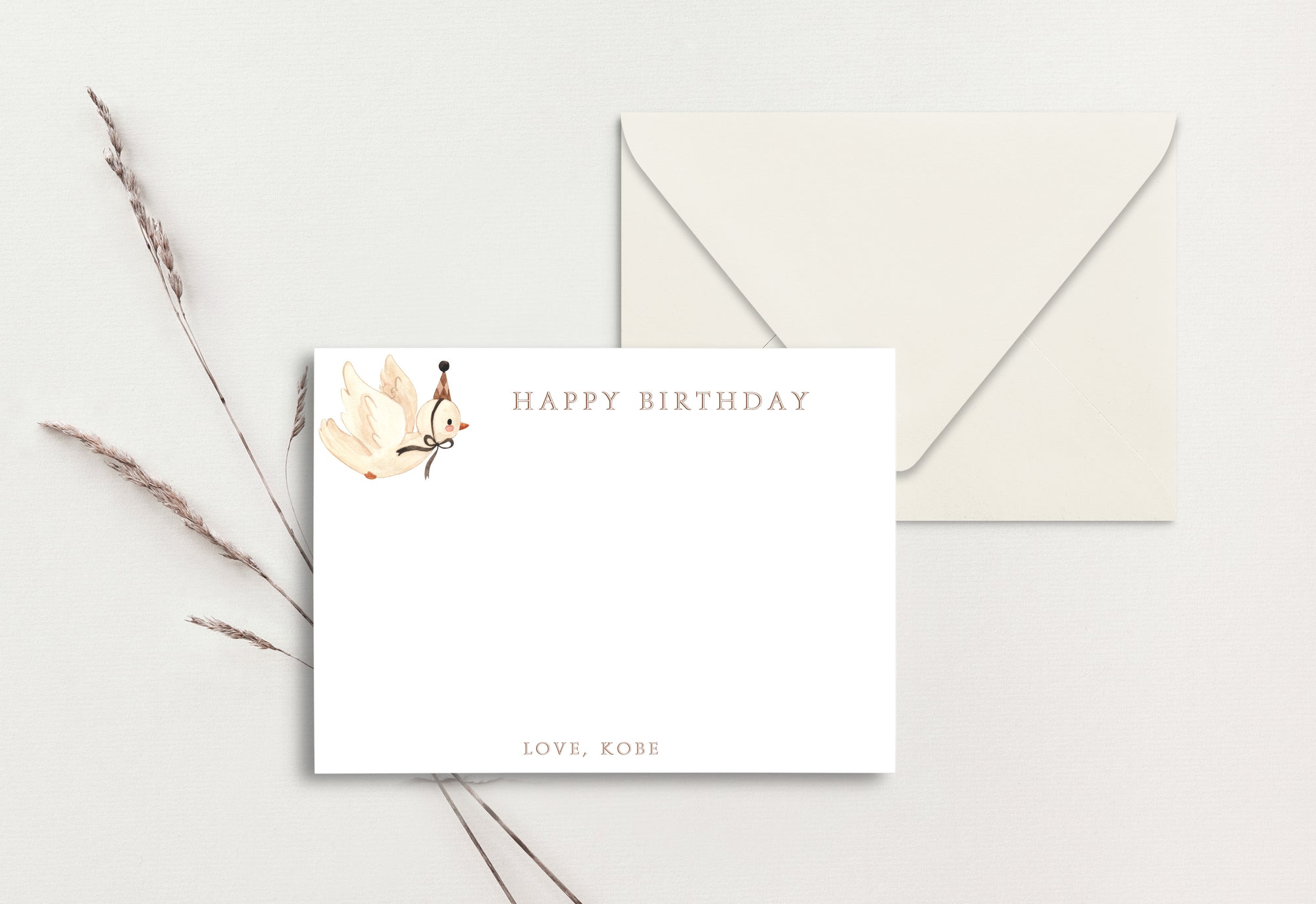 Custom Birthday Card (pack of 30) - Bird