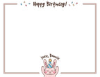 Custom Birthday Card (pack of 30) - Bunny