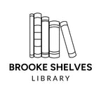 Logo of Brooke Shelves Library with books stacked on a white background