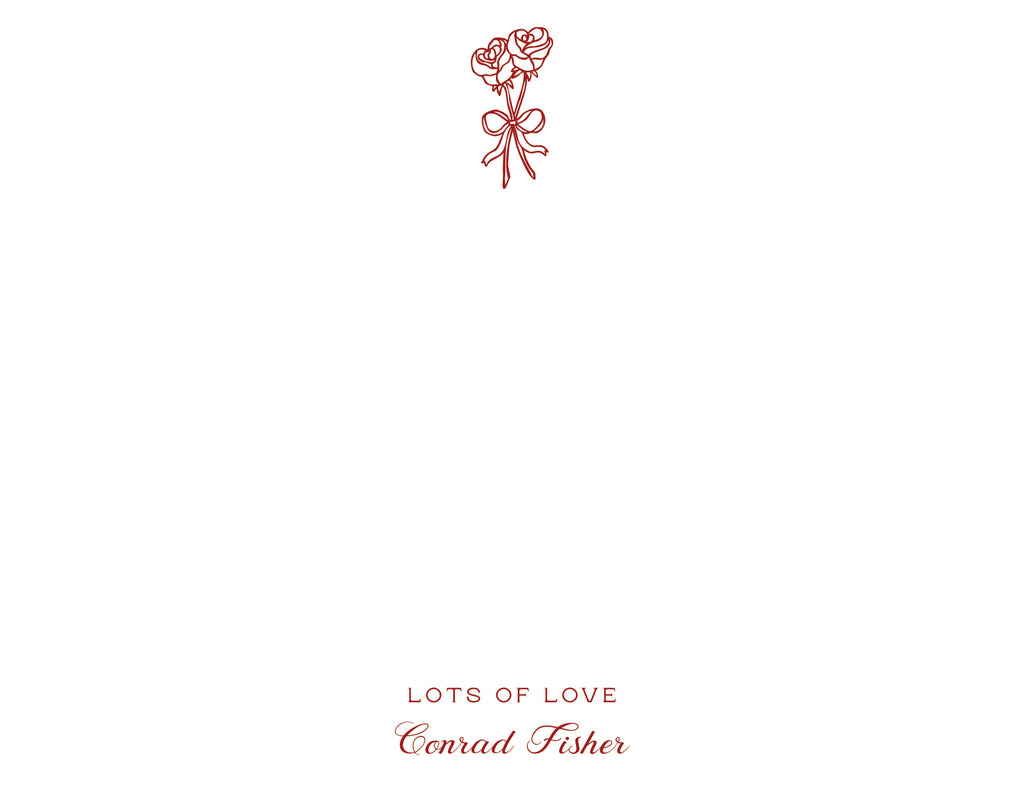 Custom Note Card (pack of 30) - Roses