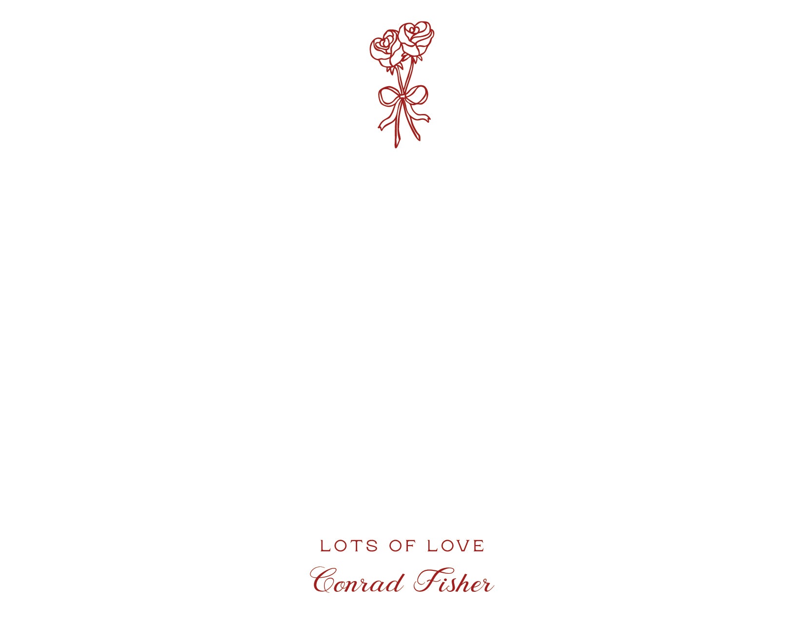 Custom Note Card (pack of 30) - Roses