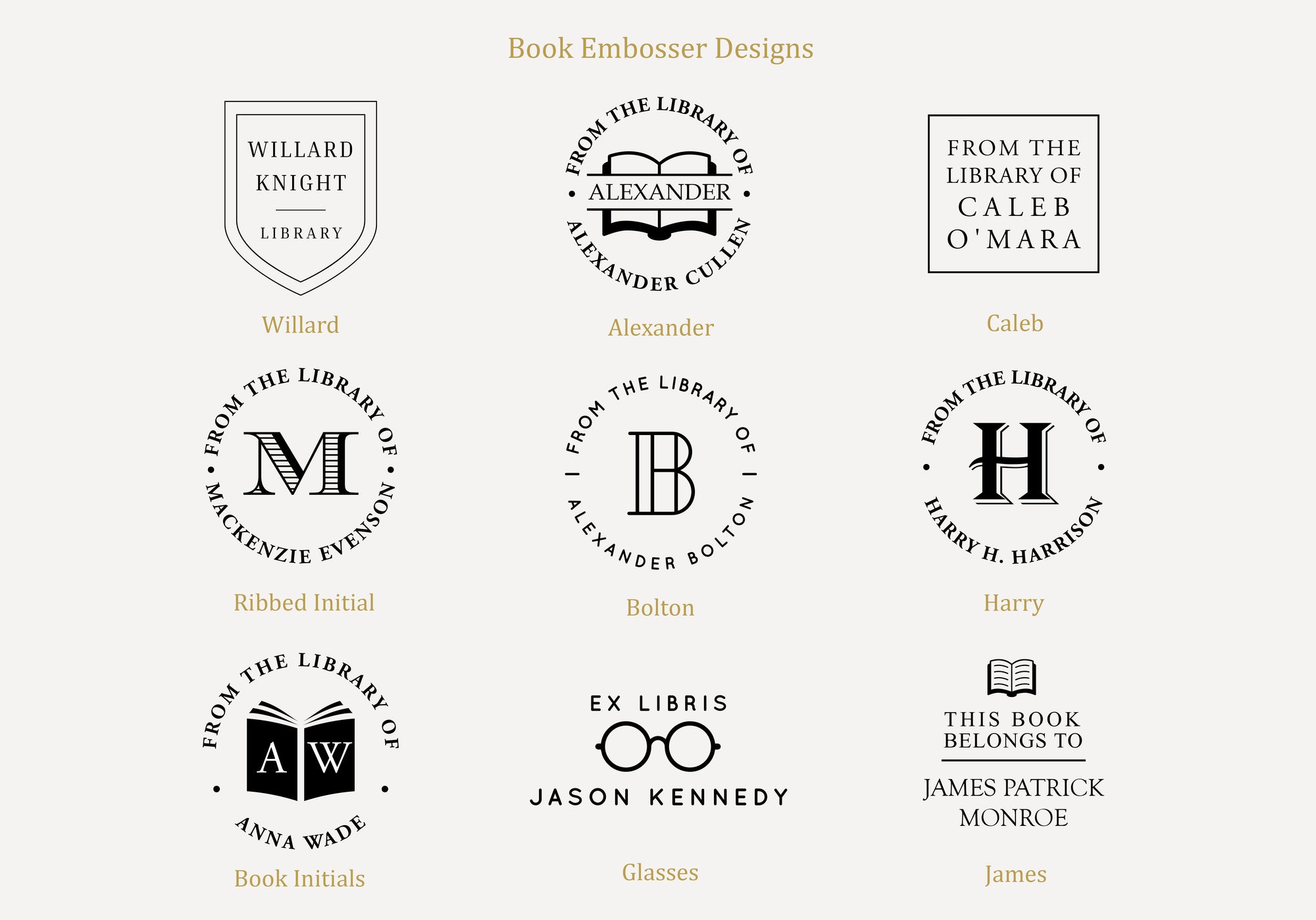 The Gentleman's Library (Book Embosser + Journal)