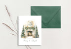 Custom Christmas Card (pack of 30) - Fireplace Cream