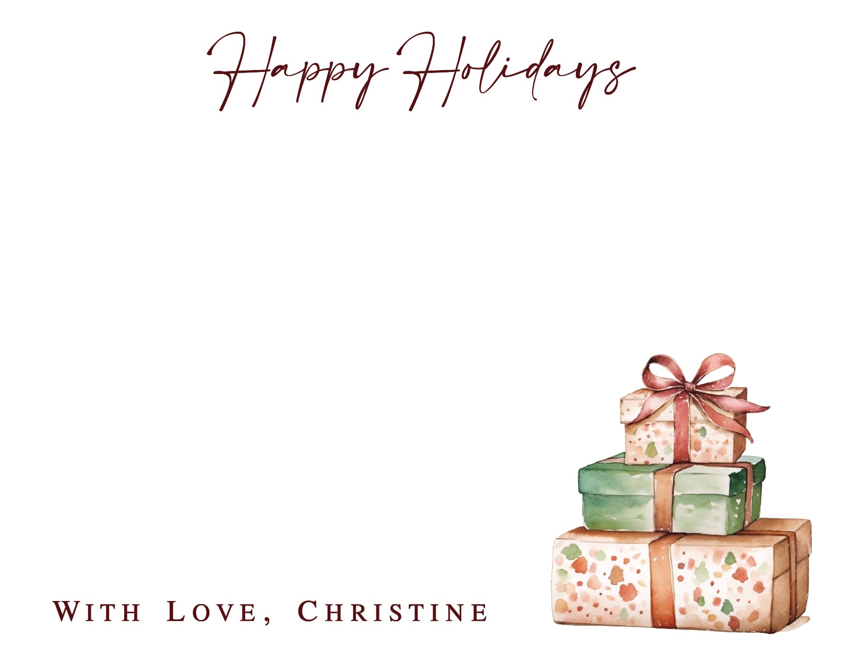 Custom Christmas Card (pack of 30) - Gifts