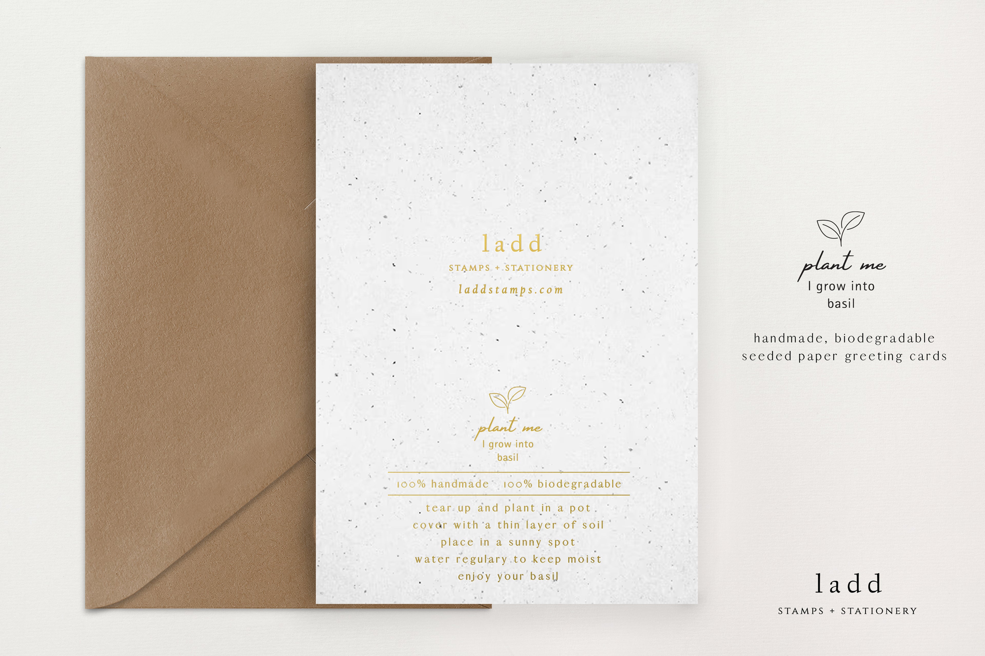 Seeded Christmas Card (Gold Foil Print) - Tree Ornaments