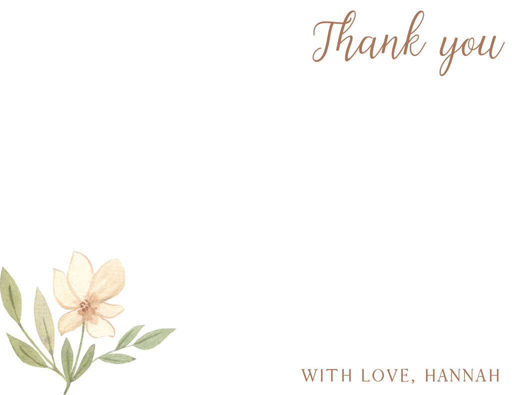 Custom Thank You Card (pack of 30) - Hannah
