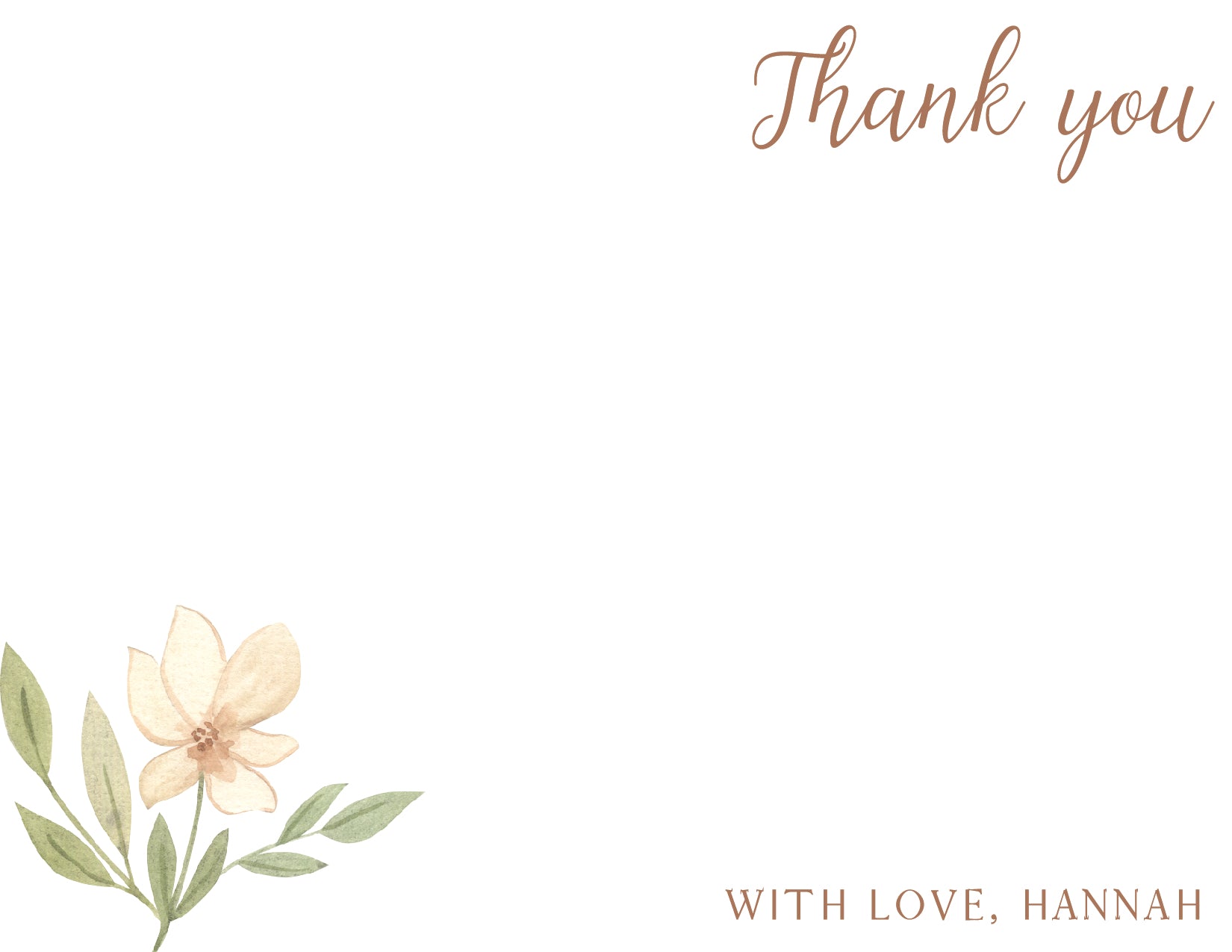 Custom Thank You Card (pack of 30) - Hannah
