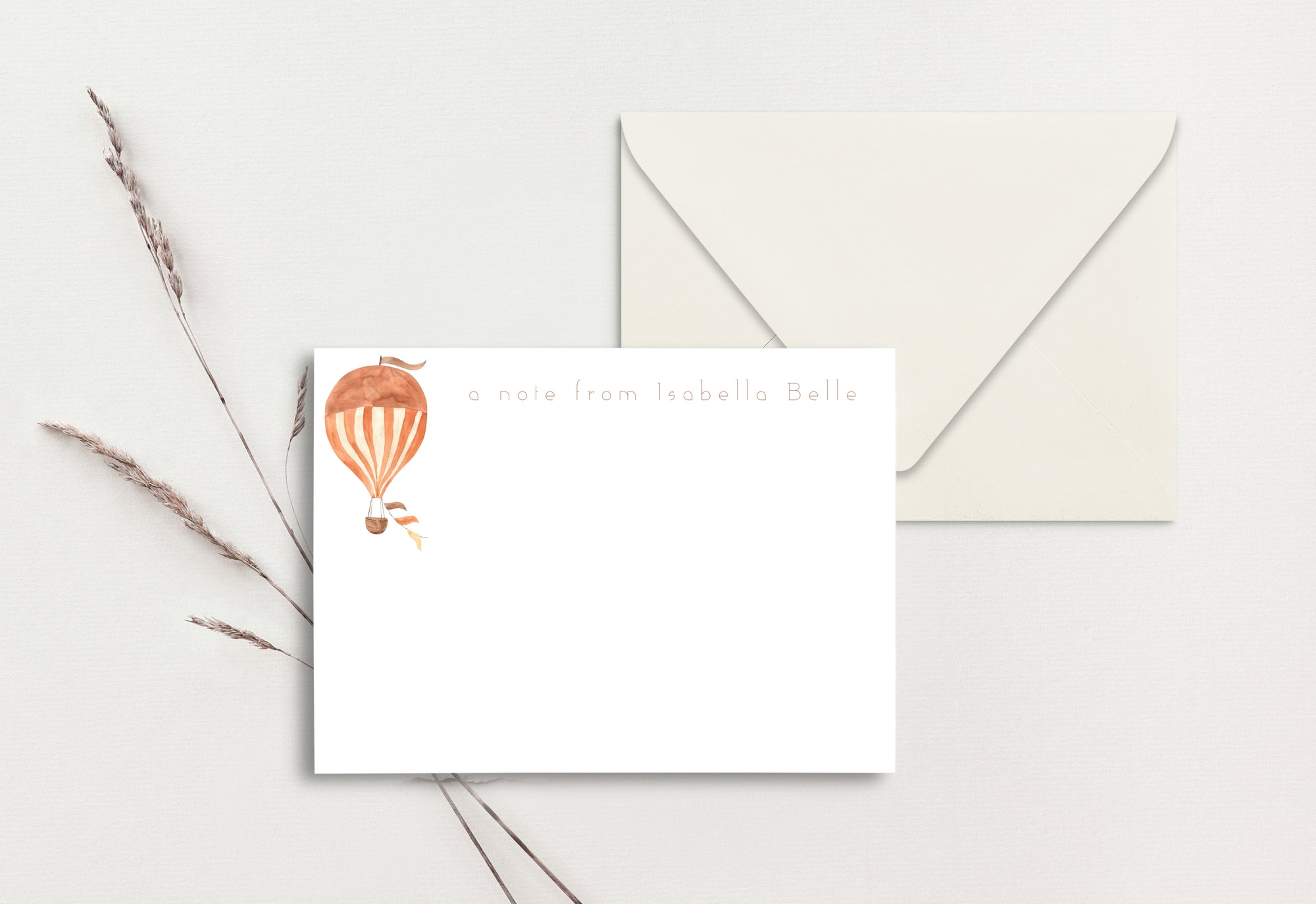 Custom Note Card (pack of 30) - Hot Air Balloon
