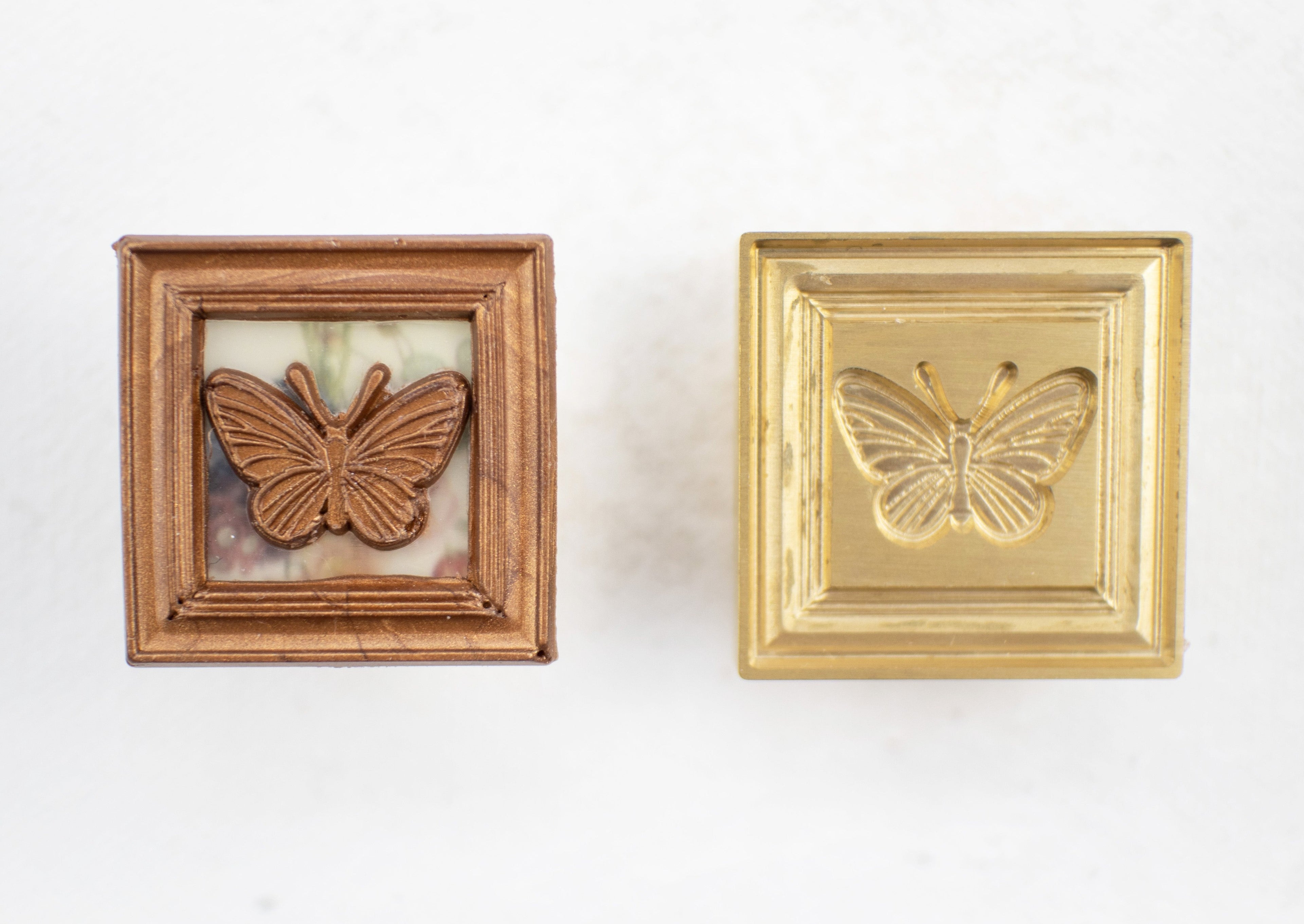 Wax Stamp - Butterfly Square Frame