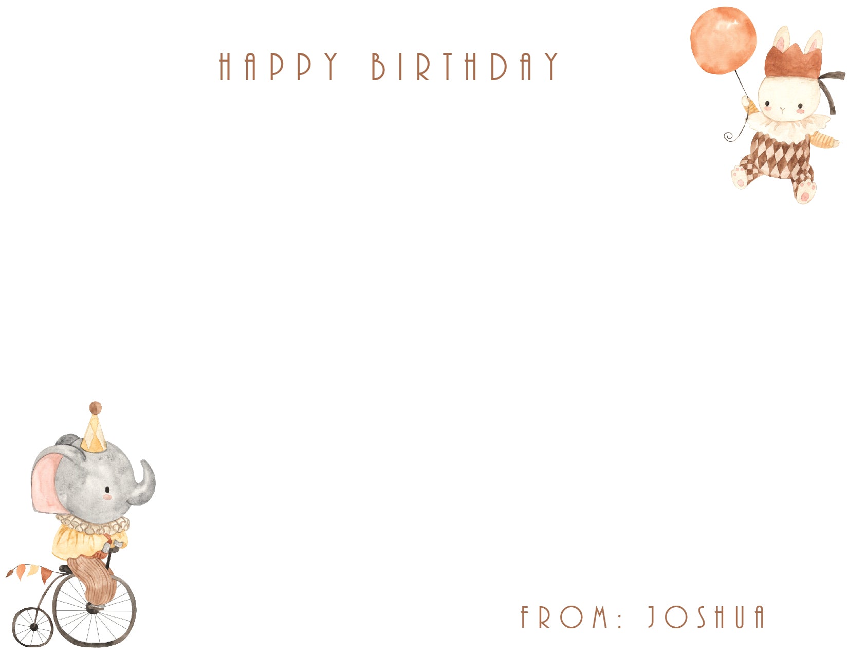 Custom Birthday Card (pack of 30) - Joshua