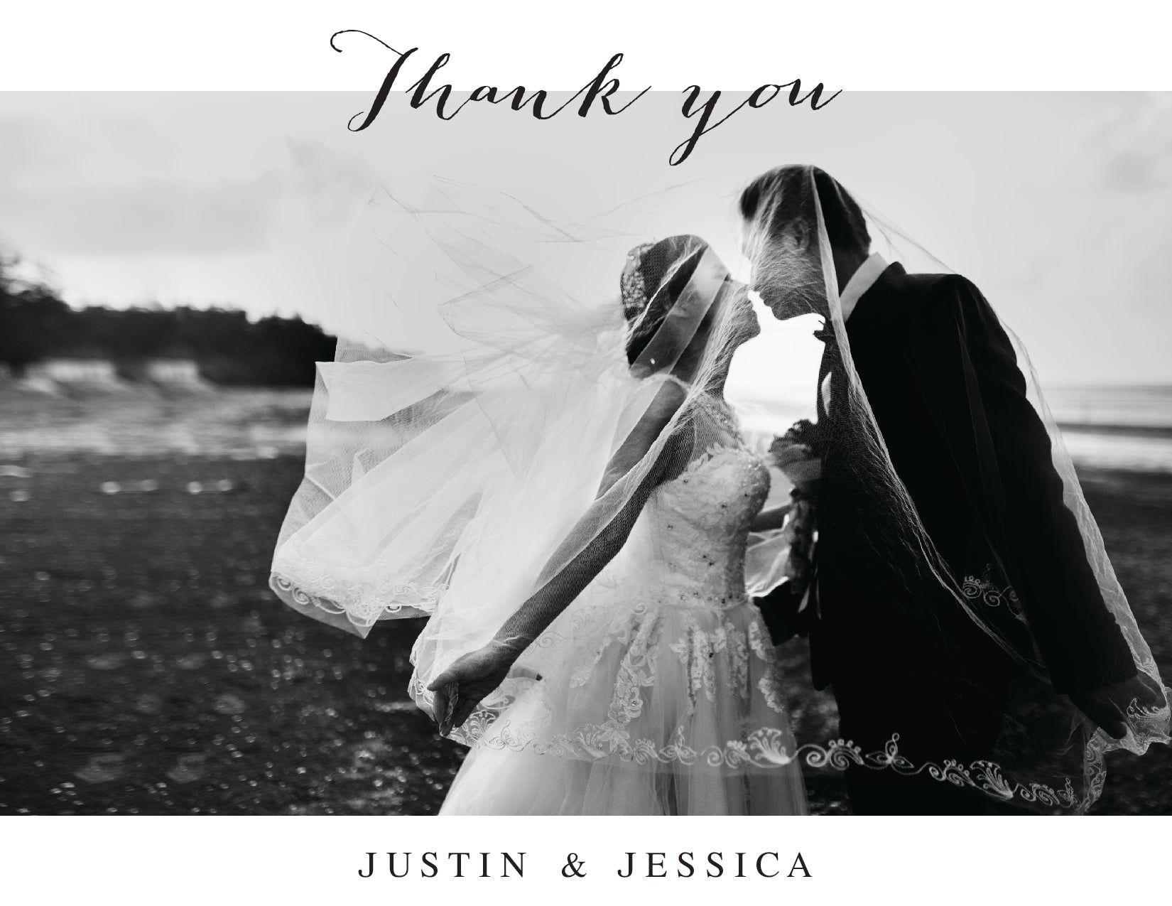 Custom Thank You Card (pack of 30) - Justin & Jessica