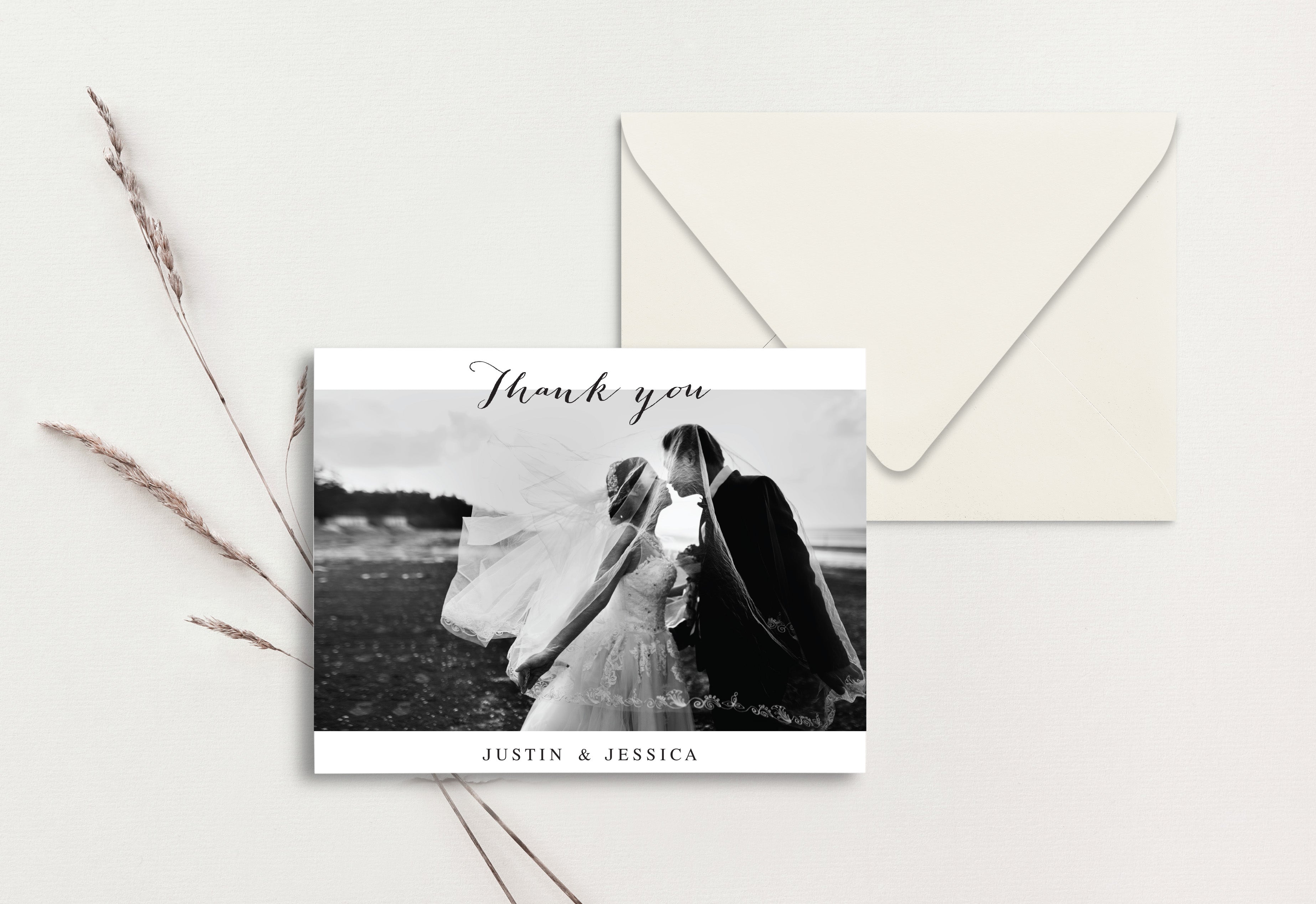 Custom Thank You Card (pack of 30) - Justin & Jessica
