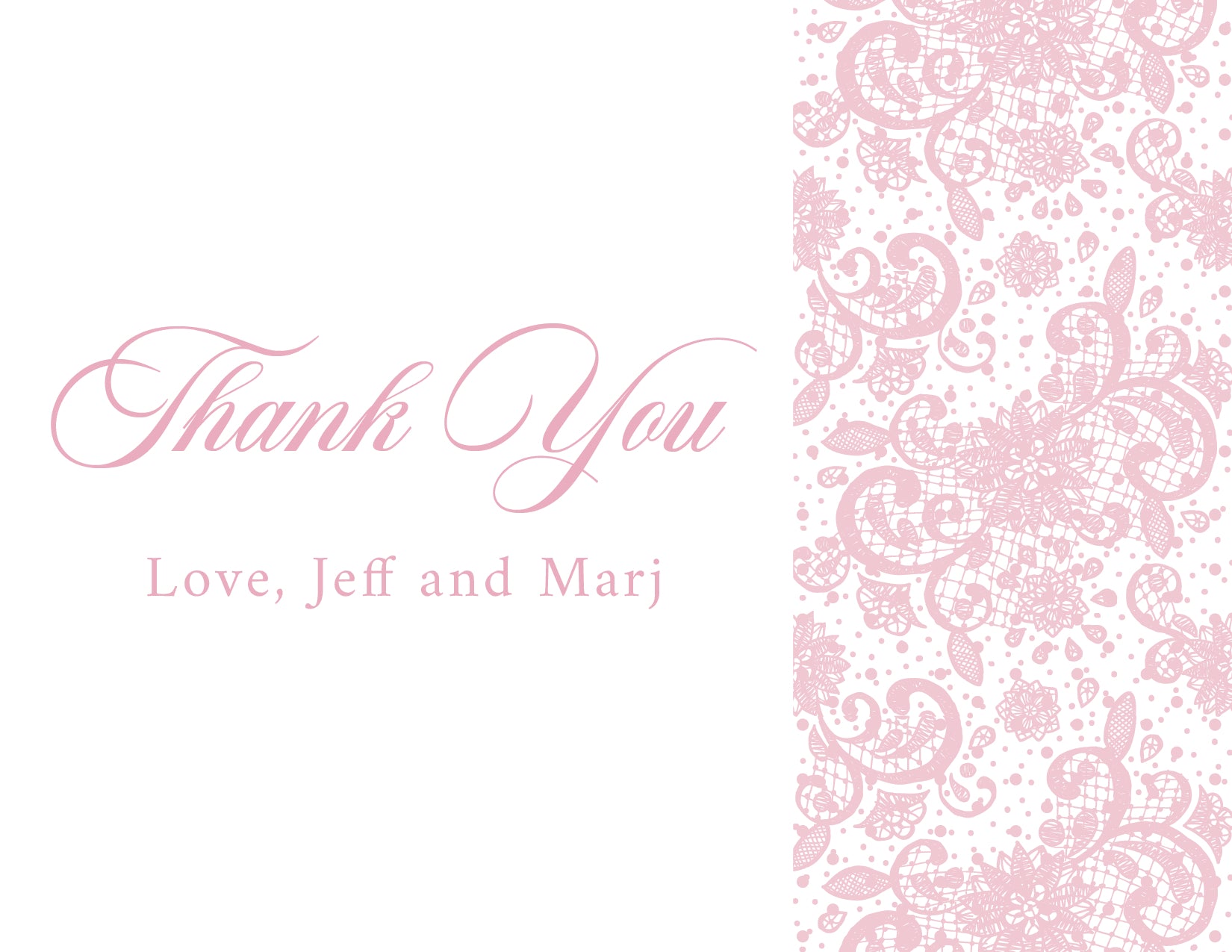 Custom Thank You Card (pack of 30) - Lace
