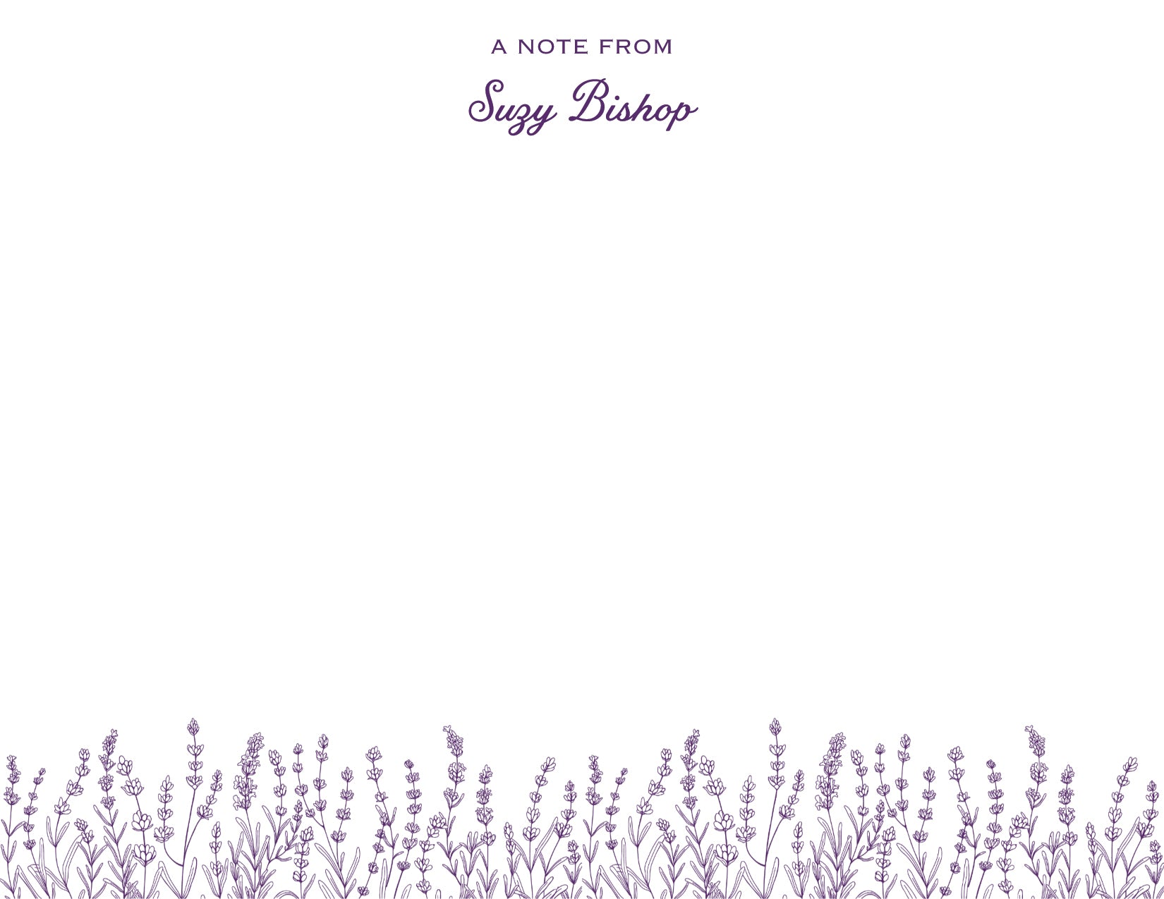Custom Note Card (pack of 30) - Lavender Fields