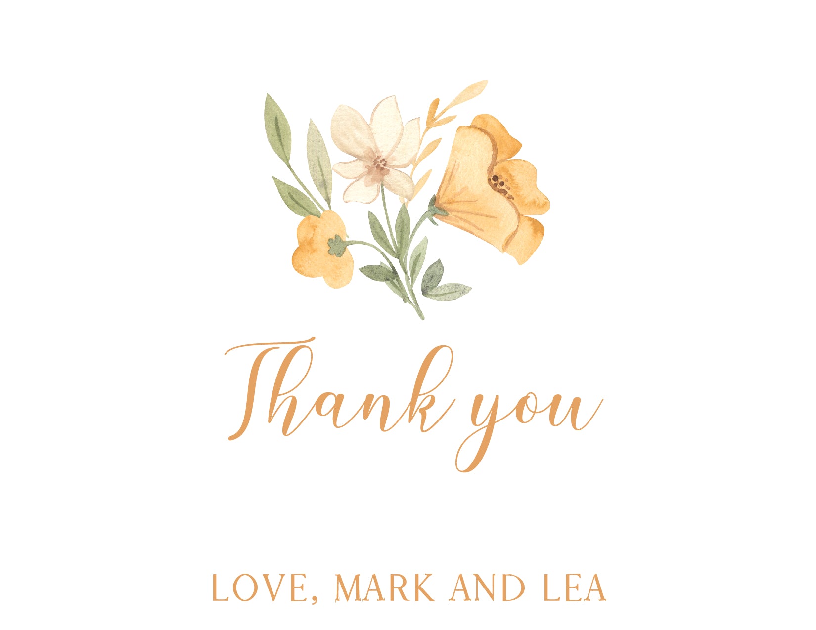 Custom Thank You Card (pack of 30) - Mark & Lea