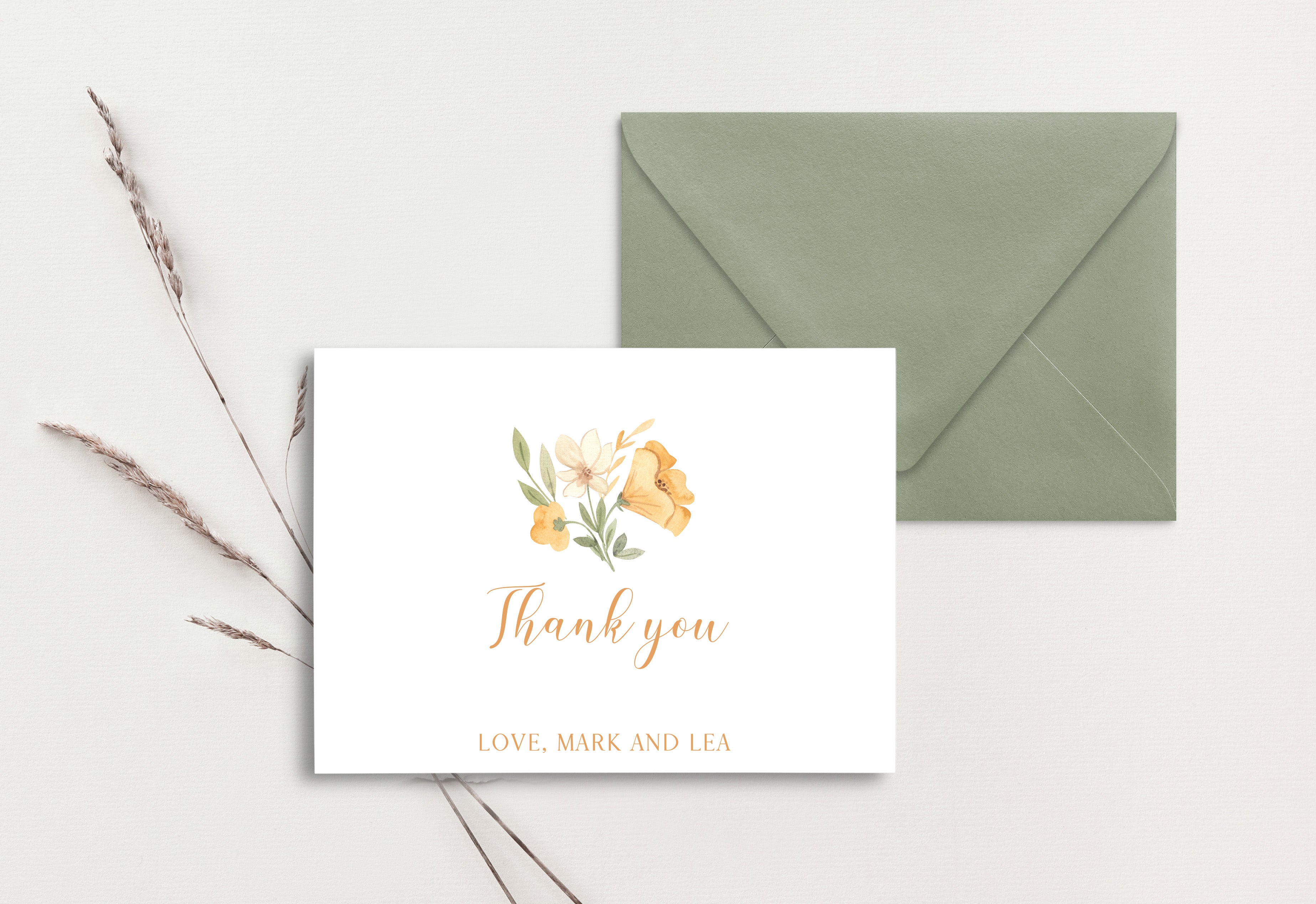 Custom Thank You Card (pack of 30) - Mark & Lea