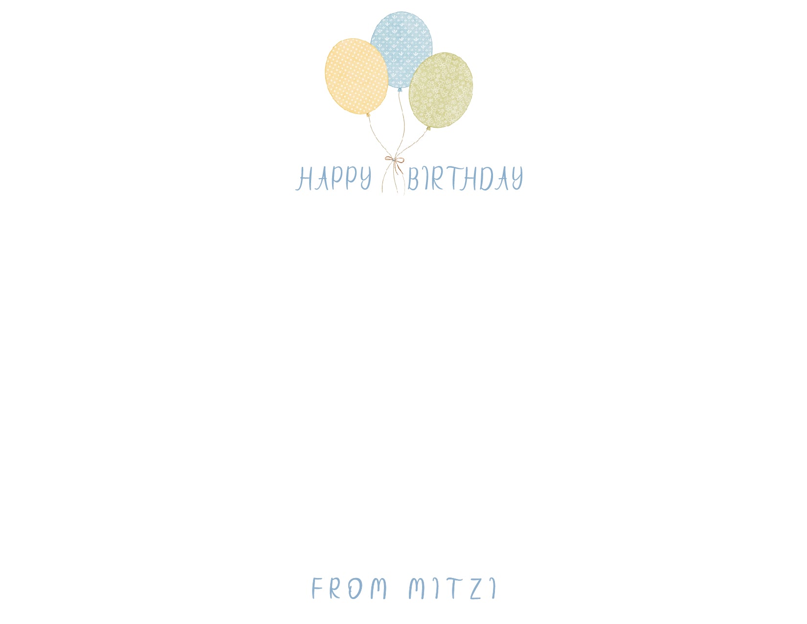 Custom Birthday Card (pack of 30) - Mitzi