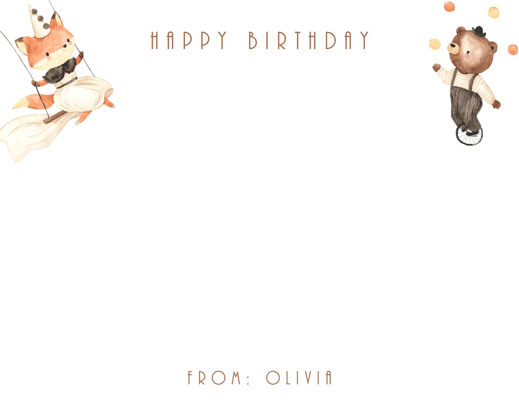 Custom Birthday Card (pack of 30) - Olivia