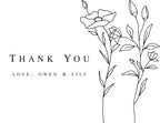 Custom Thank You Card (pack of 30) - Owen & Lily