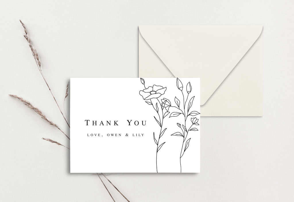 Custom Thank You Card (pack of 30) - Owen & Lily