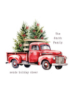 Custom Christmas Card (pack of 30) - Red Truck