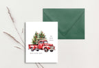 Custom Christmas Card (pack of 30) - Red Truck