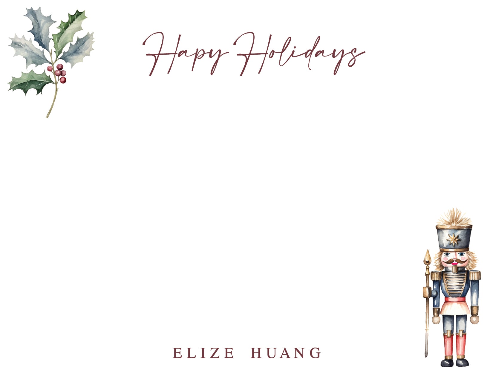 Custom Christmas Card (pack of 30) - Soldier