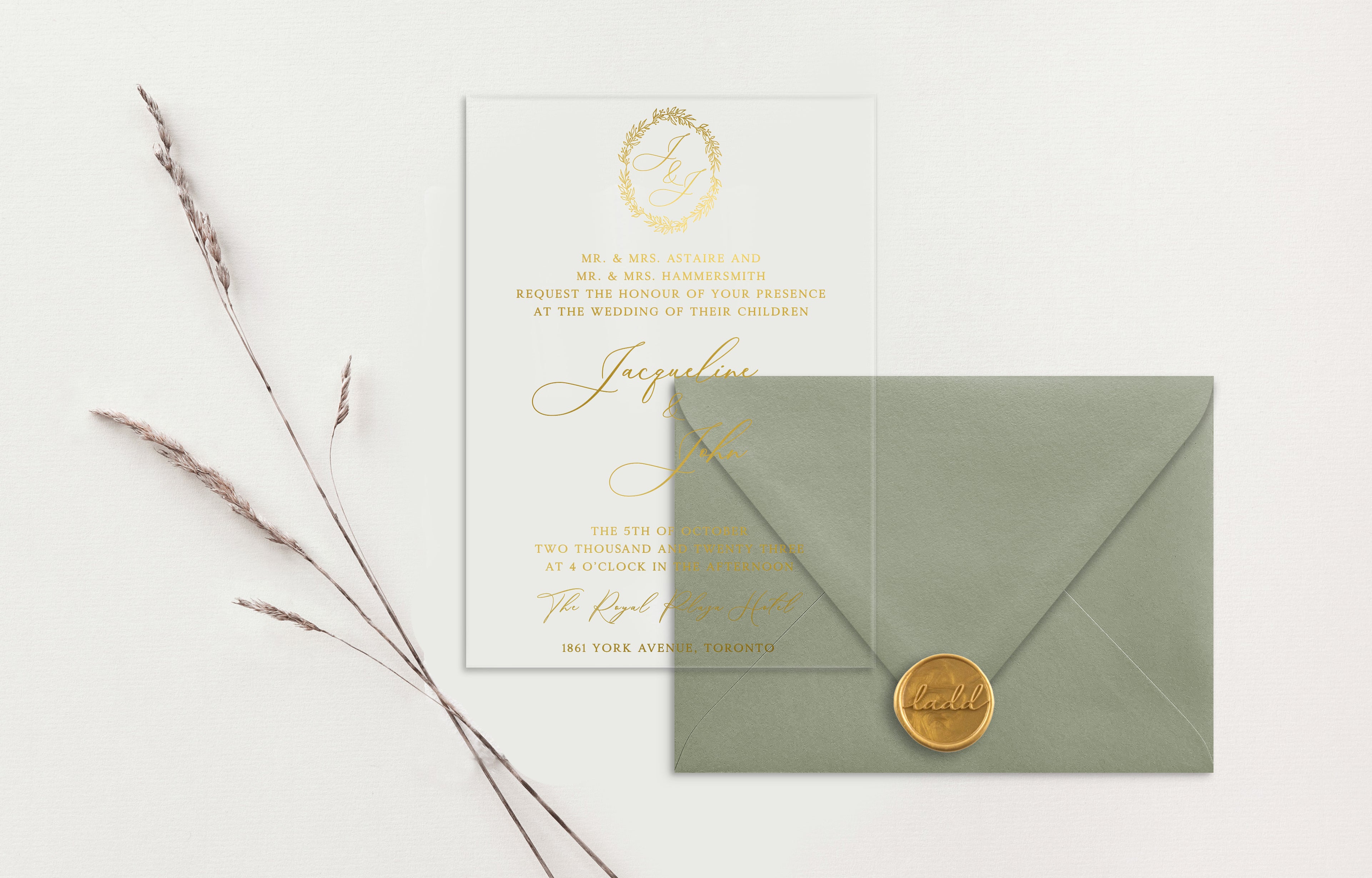 Jacqueline Acrylic Wedding Invitations
