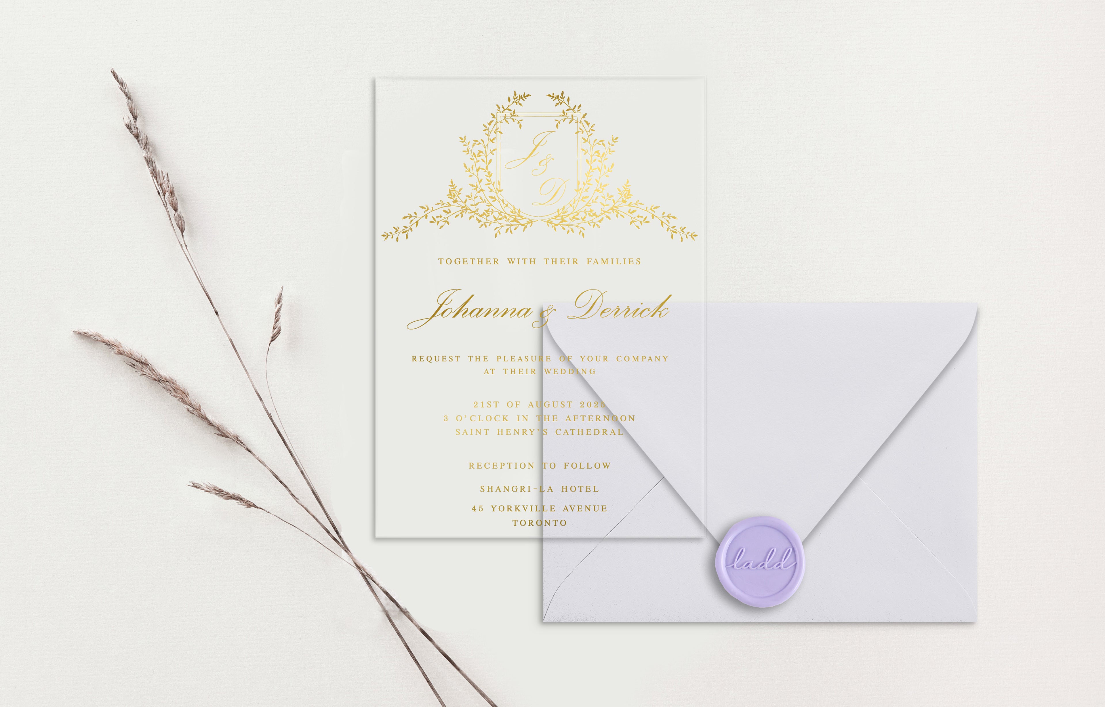 Johanna Acrylic Wedding Invitations