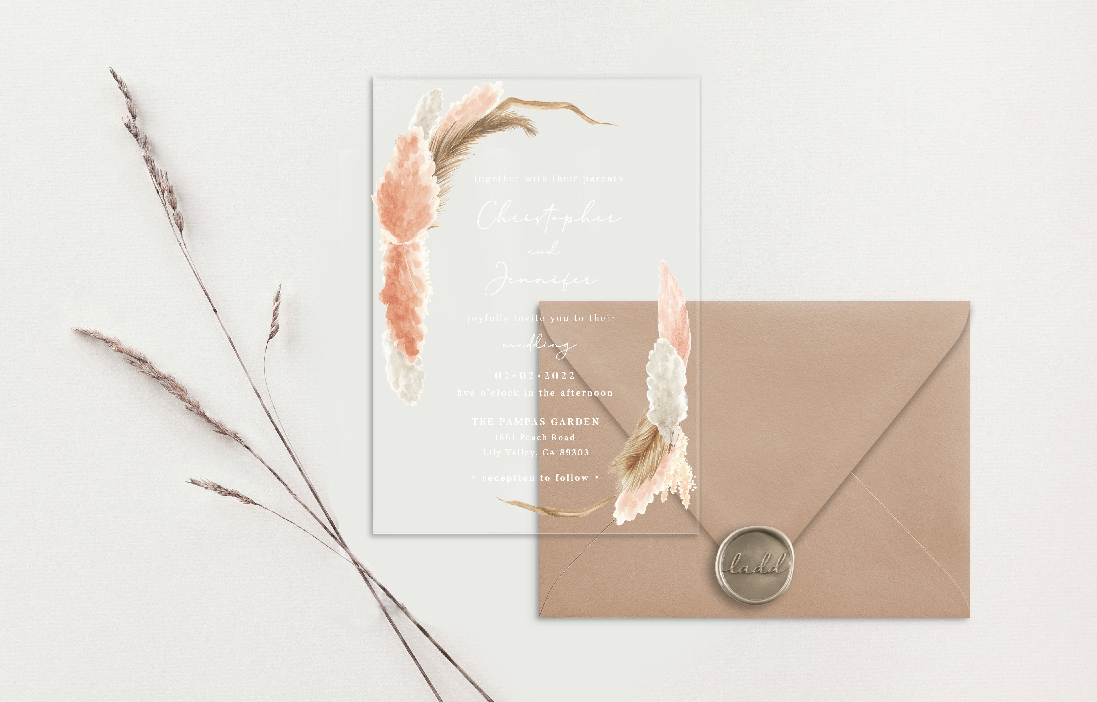 Jennifer Acrylic Wedding Invitations