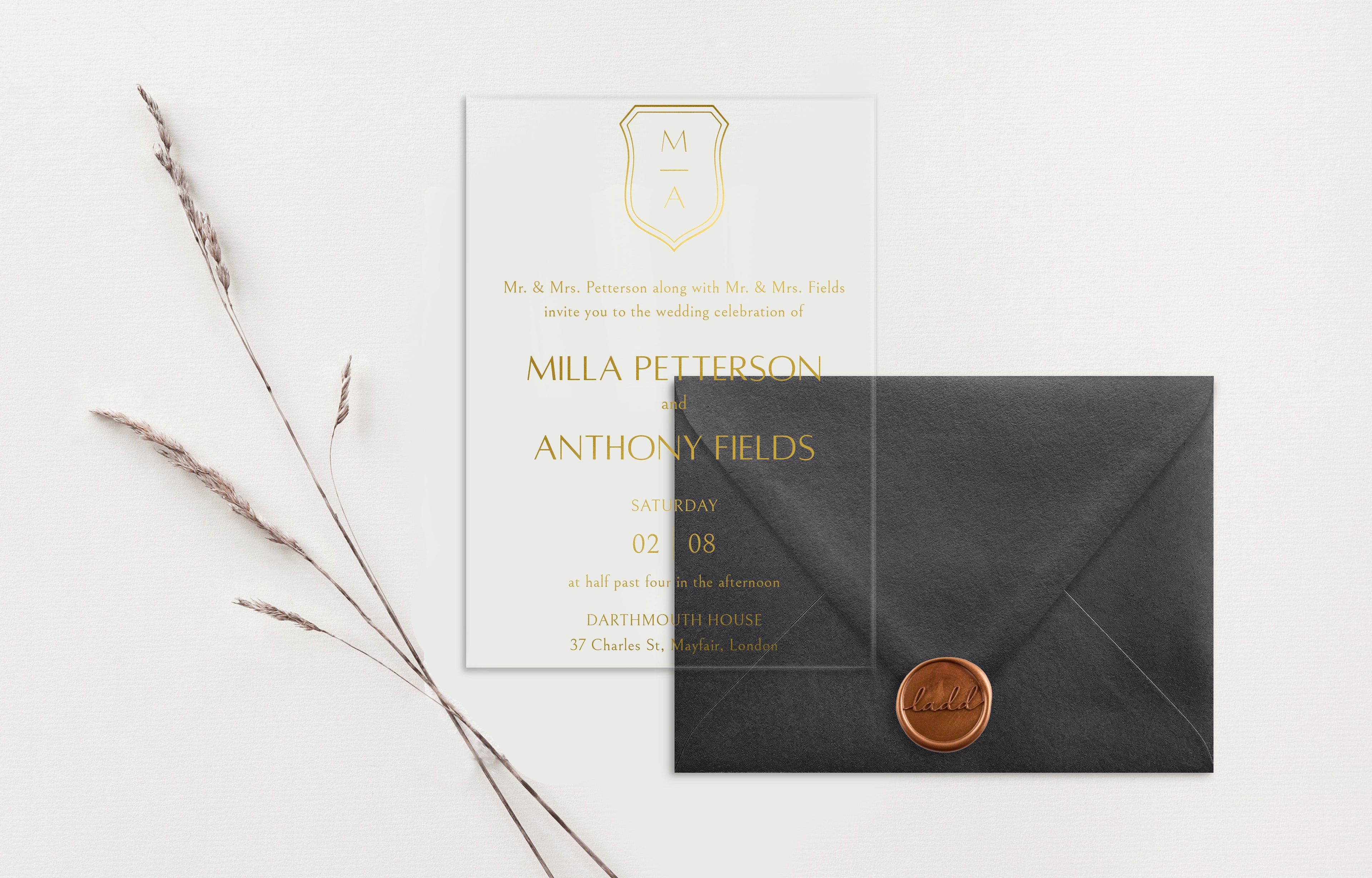 Milla Acrylic Wedding Invitations