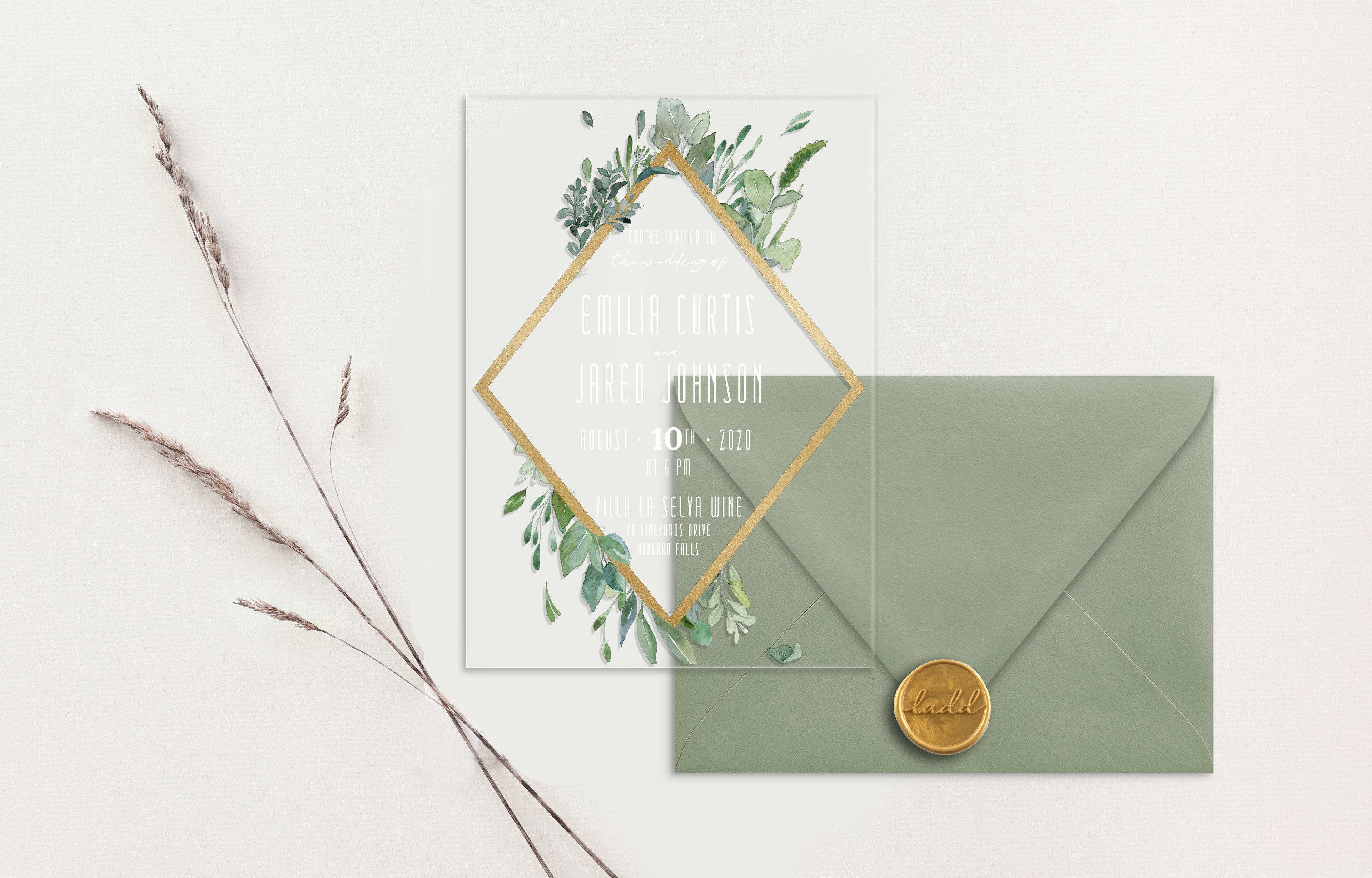 Emilia Acrylic Wedding Invitations
