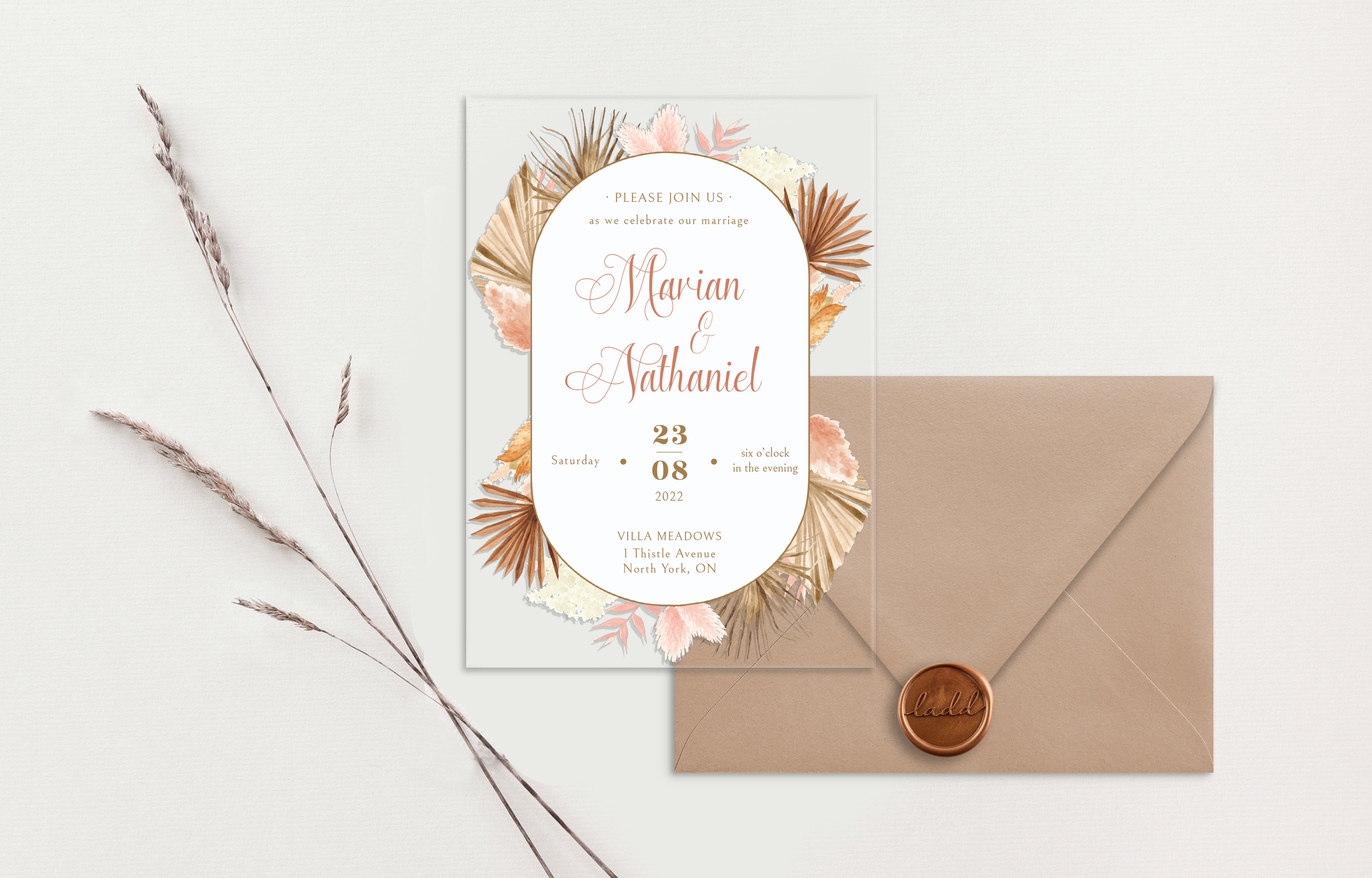 Marian Acrylic Wedding Invitations