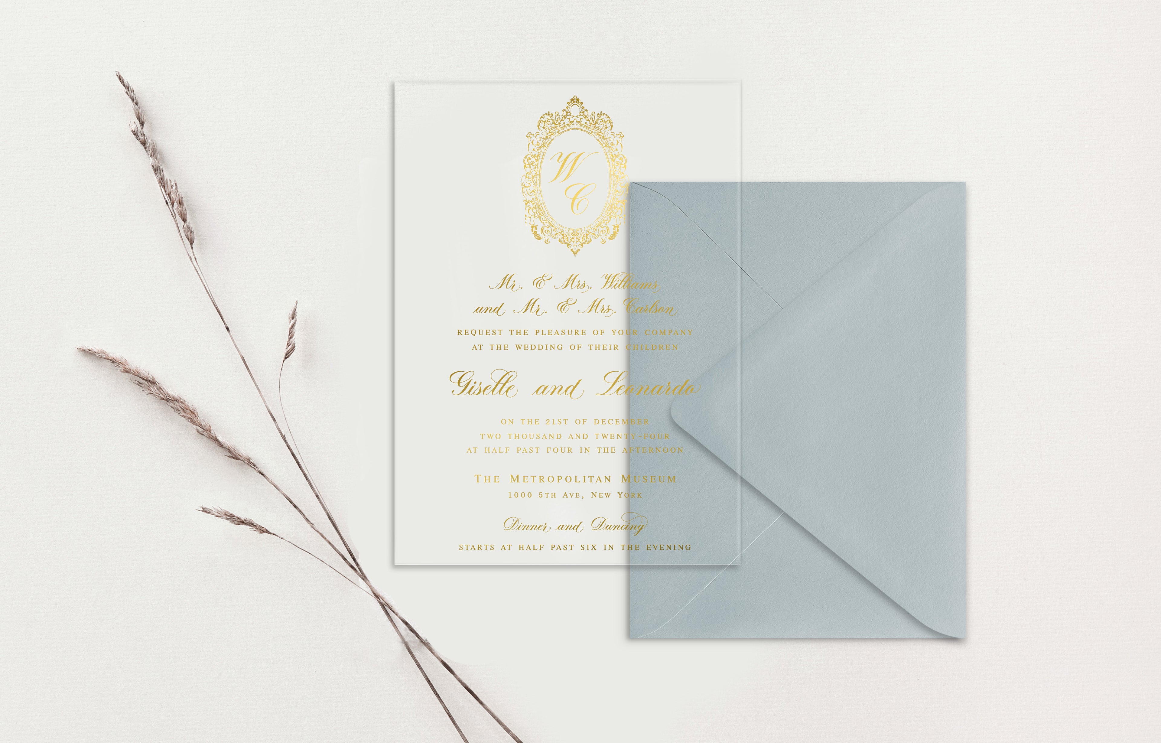Giselle Acrylic Wedding Invitations