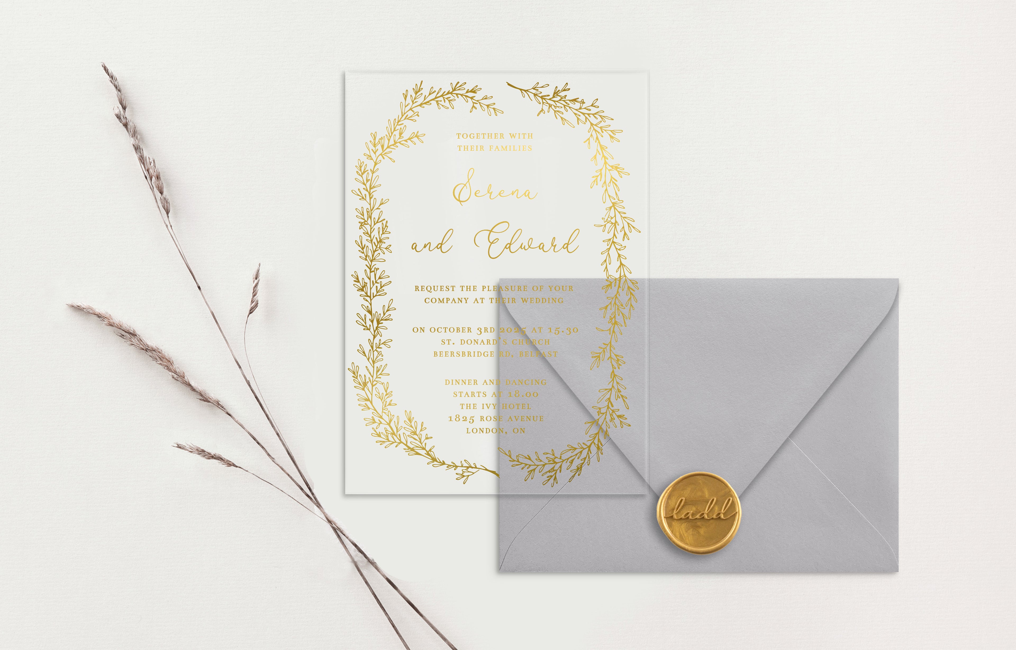 Serena Acrylic Wedding Invitations