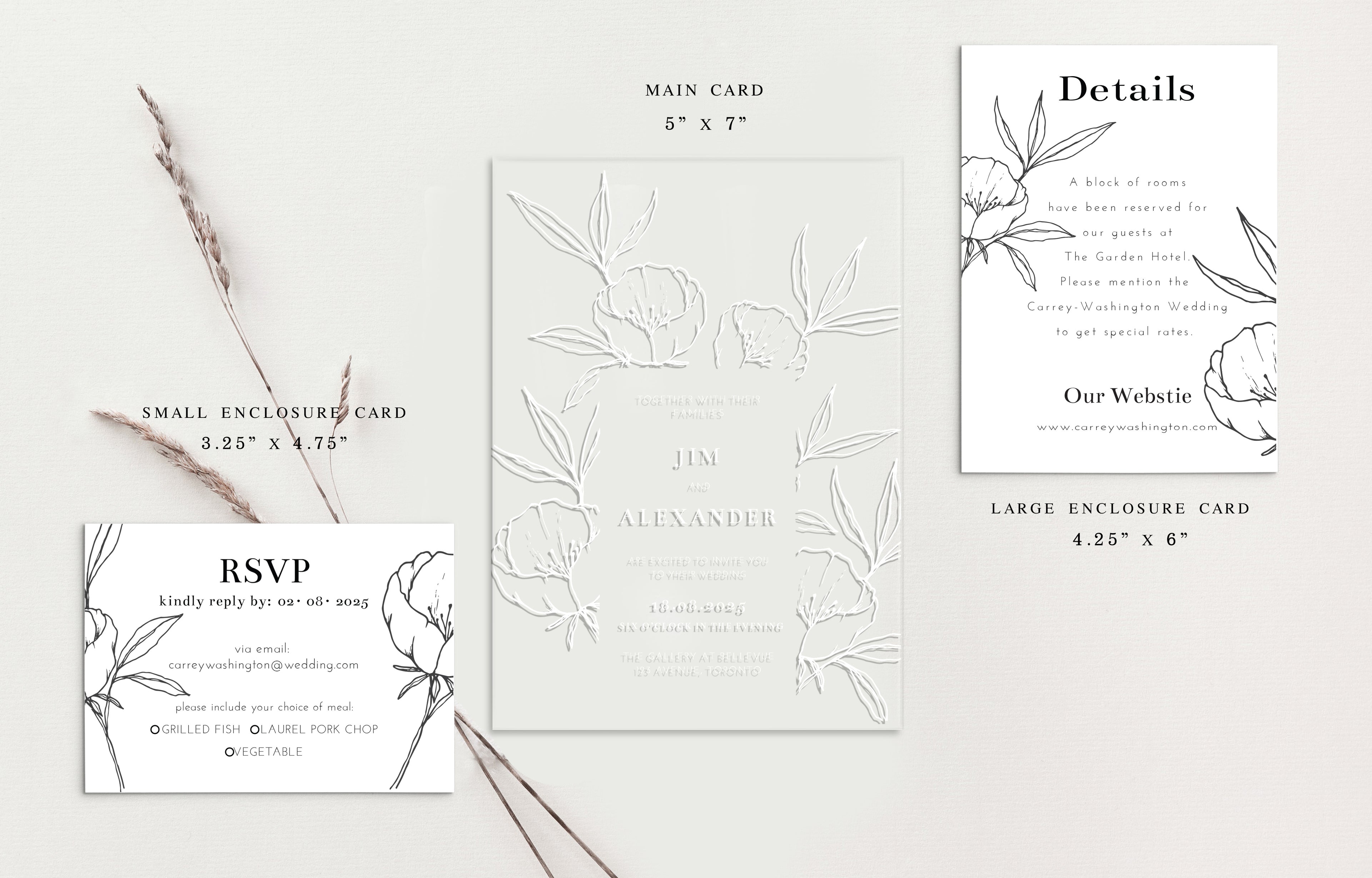 Alexander Acrylic Wedding Invitations