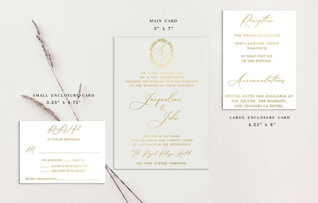 Jacqueline Acrylic Wedding Invitations