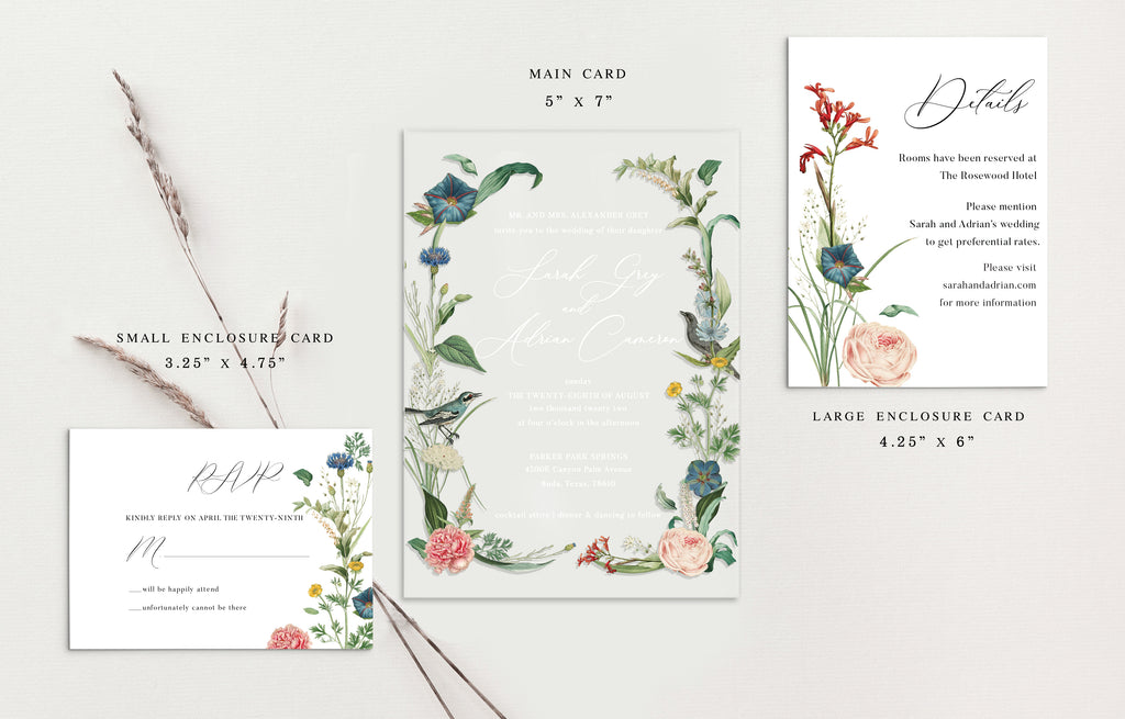 Garden Acrylic Wedding Invitations