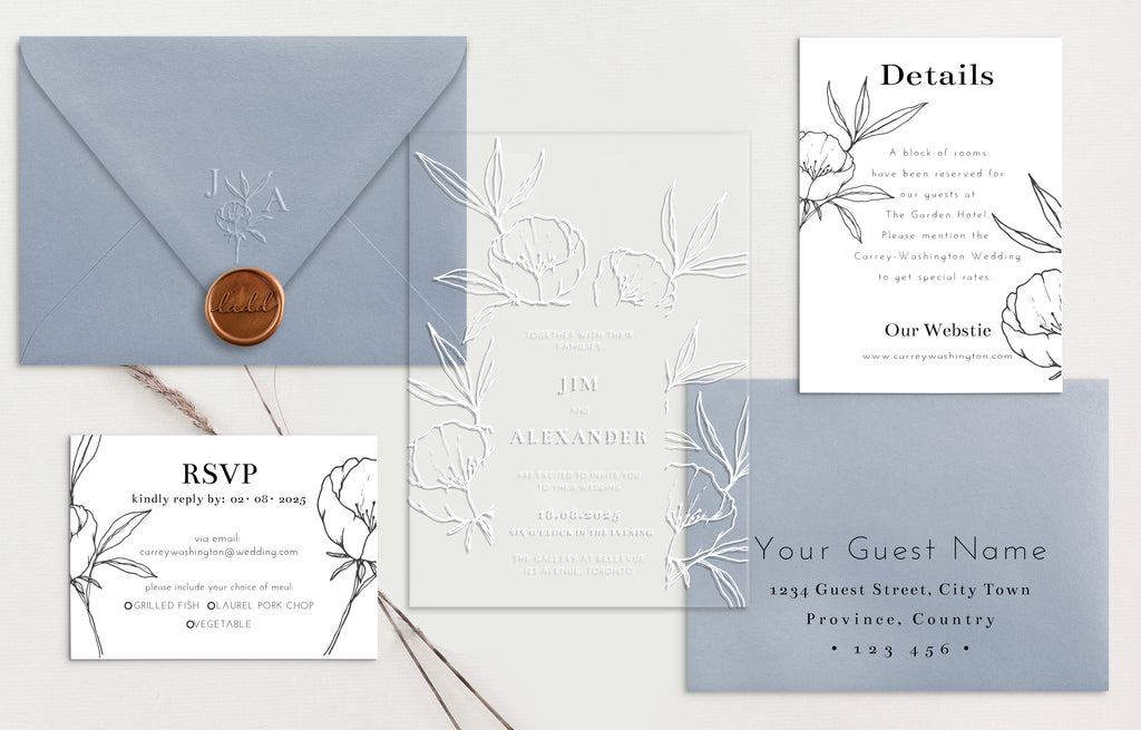 Alexander Acrylic Wedding Invitations