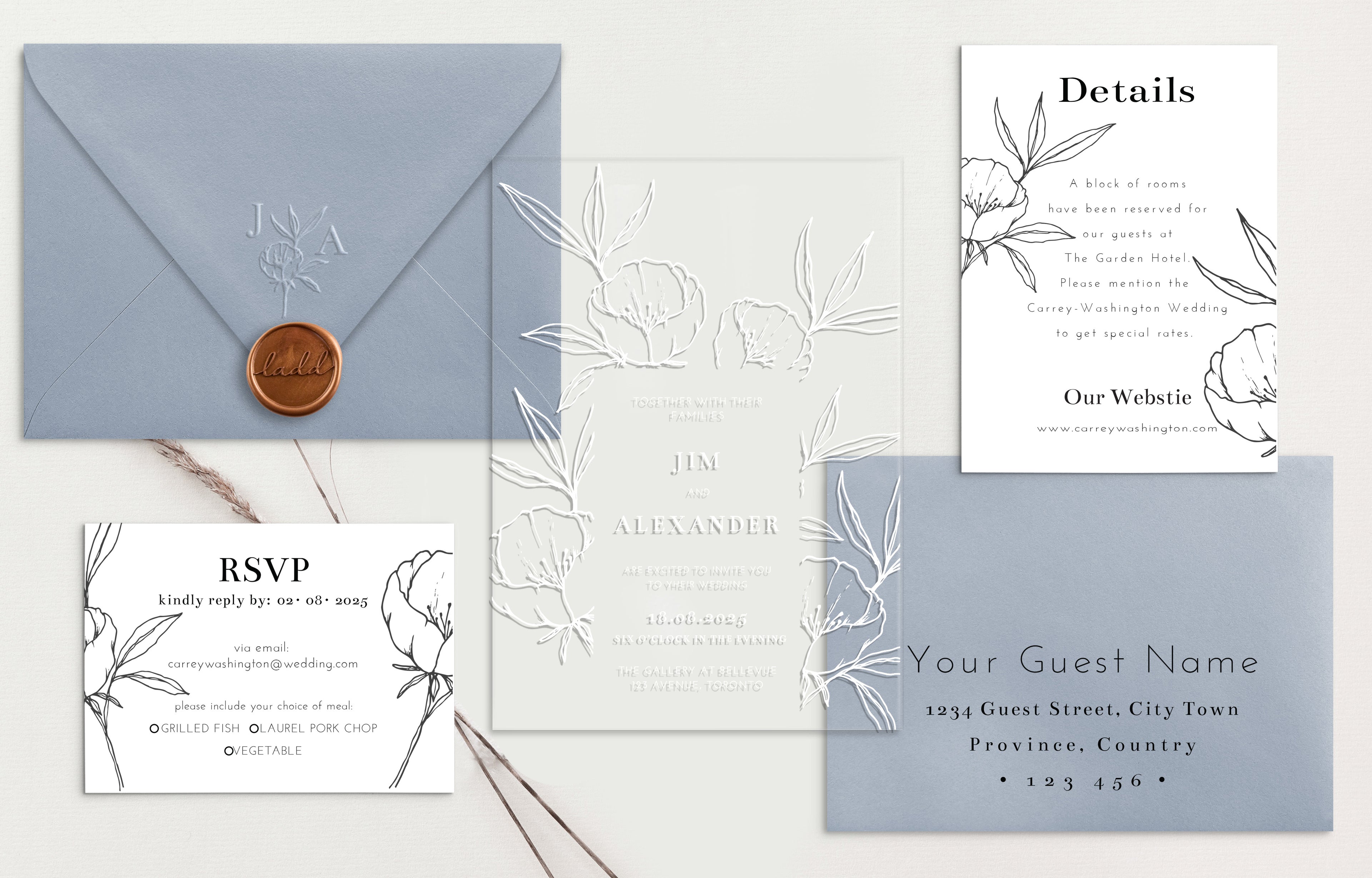 Alexander Acrylic Wedding Invitations