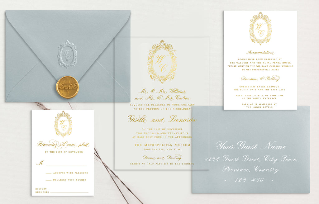 Giselle Acrylic Wedding Invitations