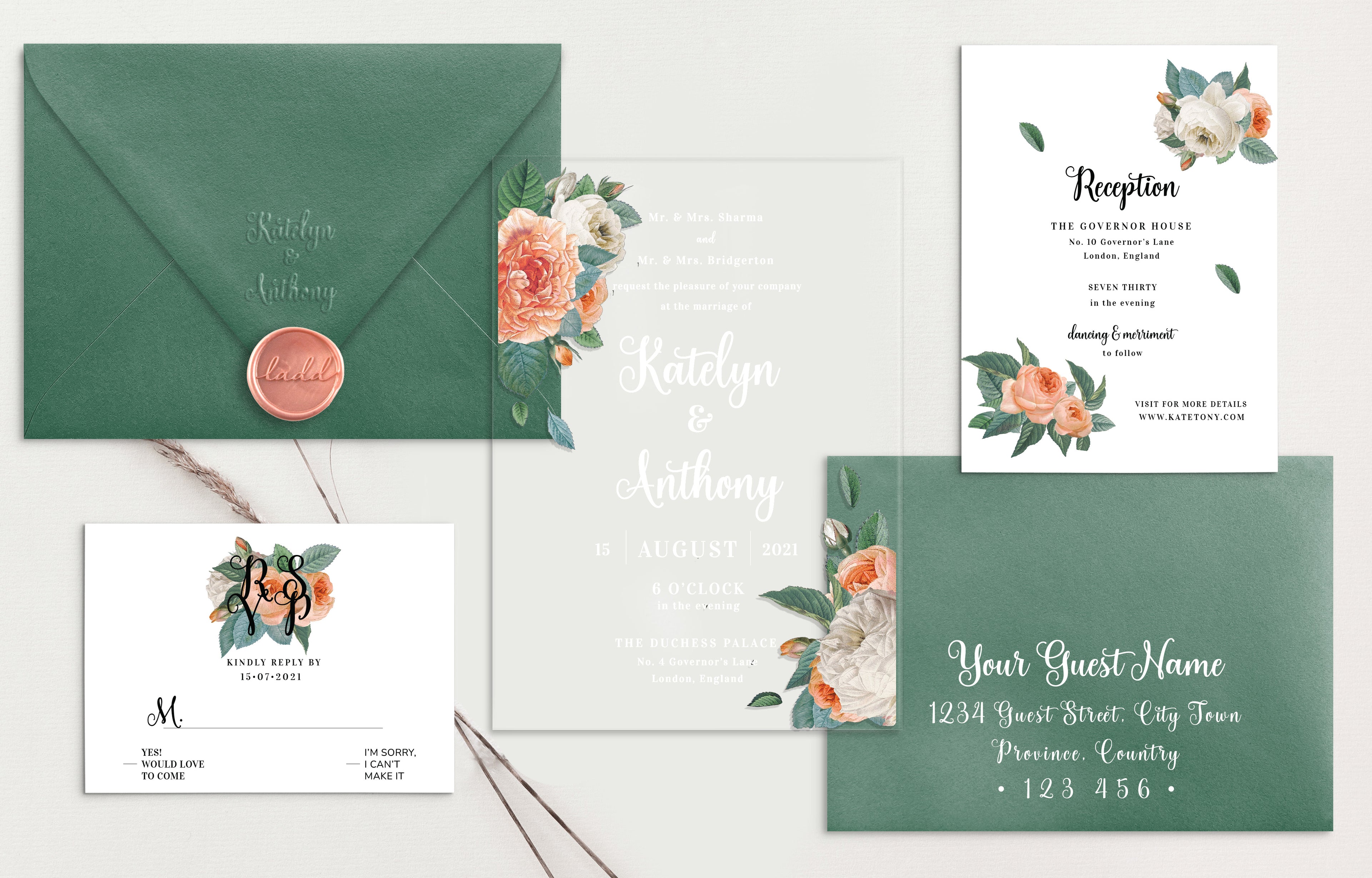 Katelyn Acrylic Wedding Invitations
