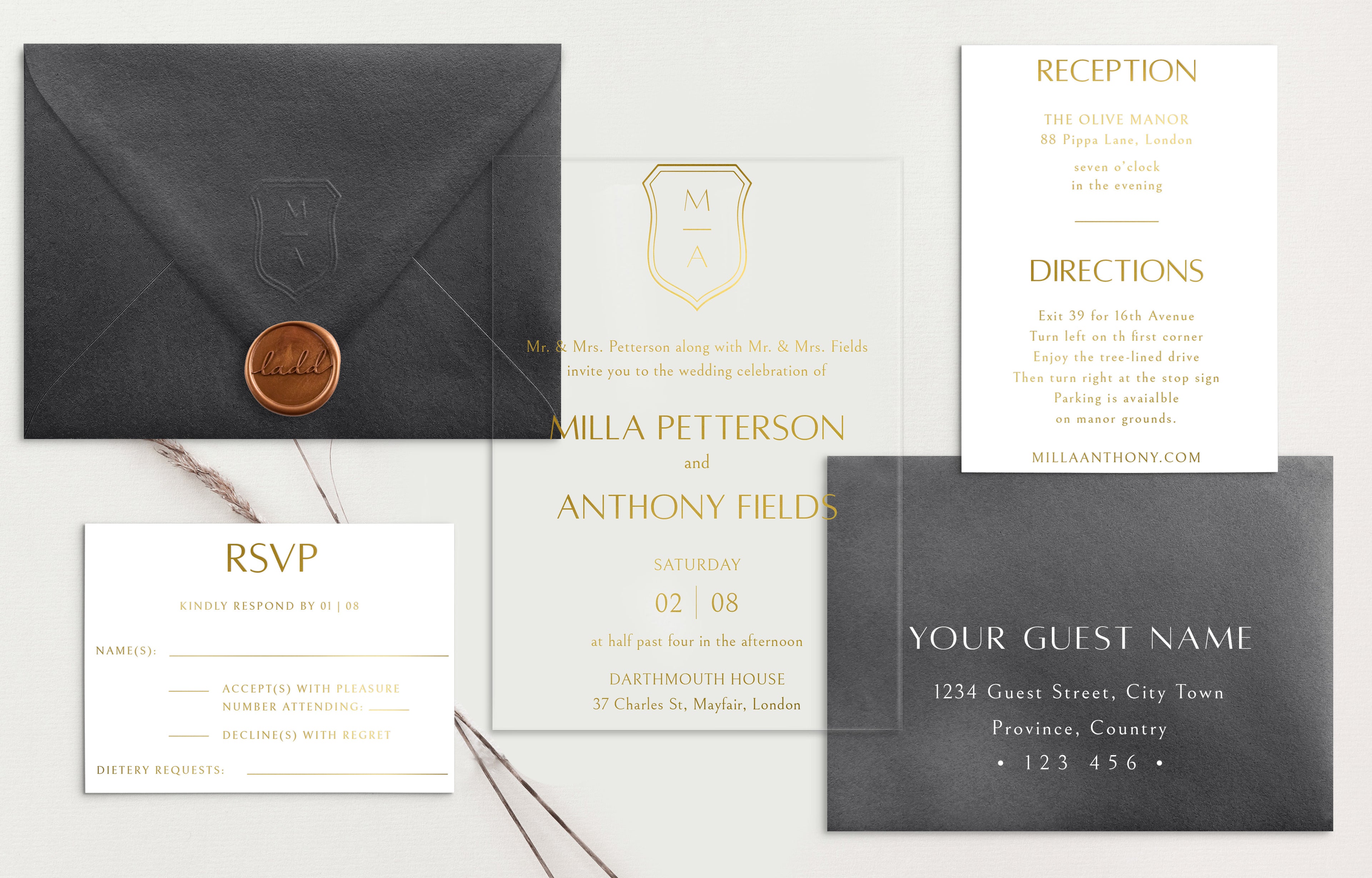 Milla Acrylic Wedding Invitations